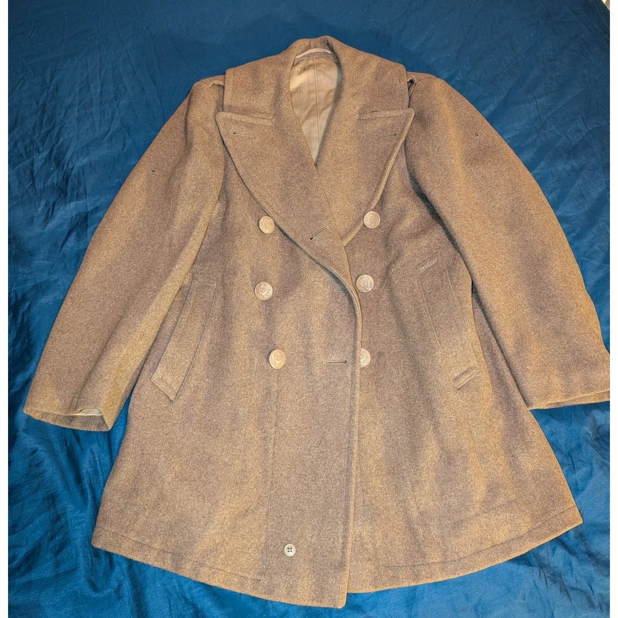 Alpha Industries Vintage Military WW2 WWII Heavy Wool Peacoat Small 34R USA Size US S / EU 44-46 / 1 - 1 Thumbnail
