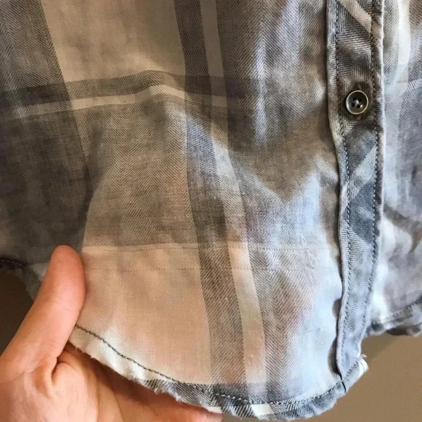 Bdg BDG Flannel Plaid Shirt Gray Ivory Women’s Size XS Size XS / US 0-2 / IT 36-38 - 5 Thumbnail