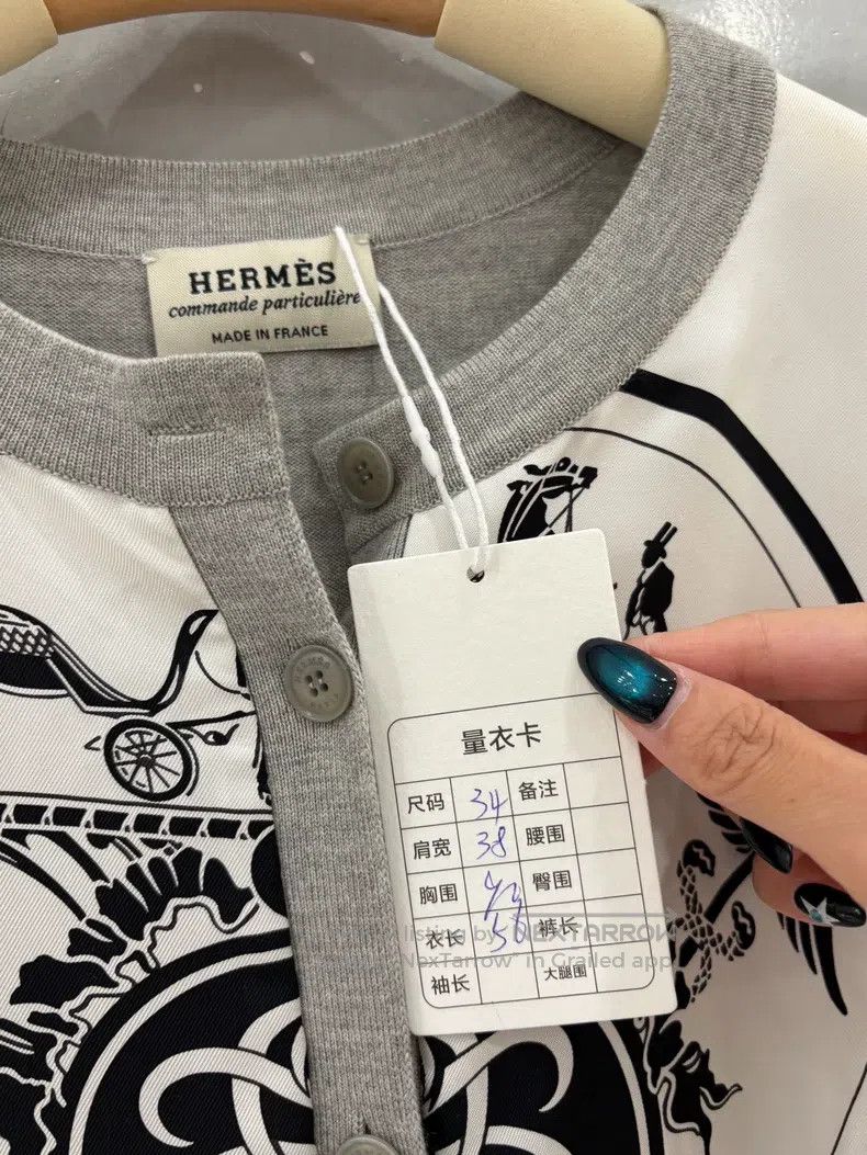 Hermes Hermes Grey Printed Jacket Size XXS / US 00 / IT 34 - 4 Thumbnail