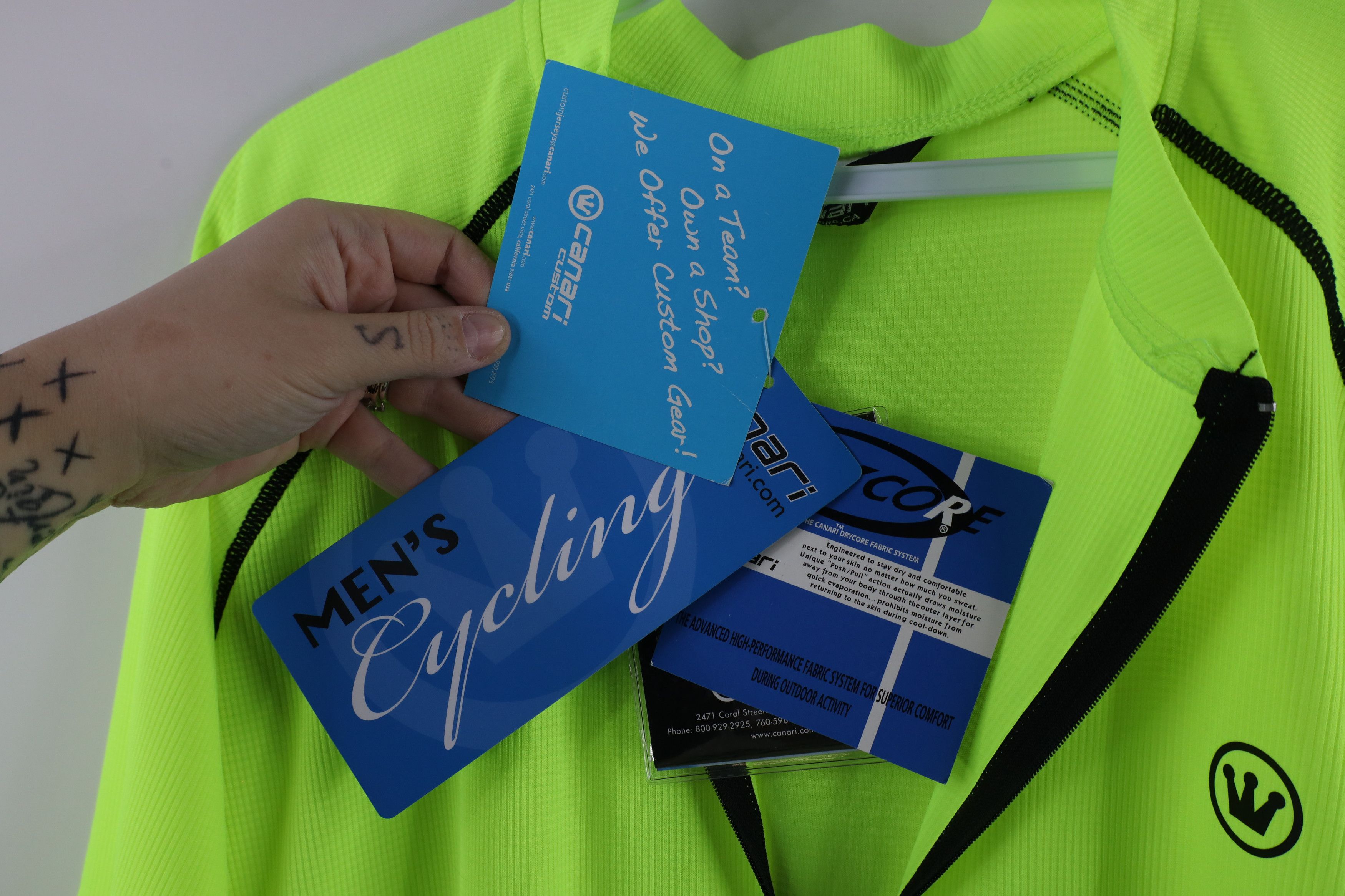 Vintage Deadstock Vintage Canari Cycling Jersey Highlighter Yellow Size US XL / EU 56 / 4 - 7 Thumbnail