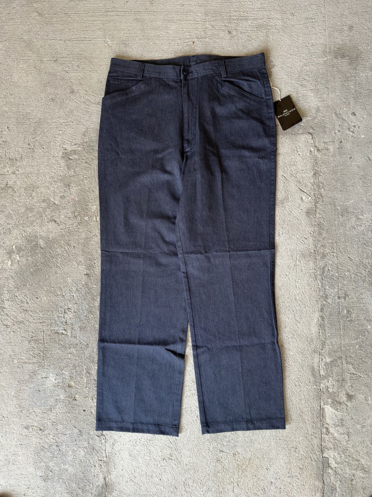 Balenciaga Vintage Balenciaga Dark Indigo Regular Fit Pants Size US 33 - 1 Thumbnail