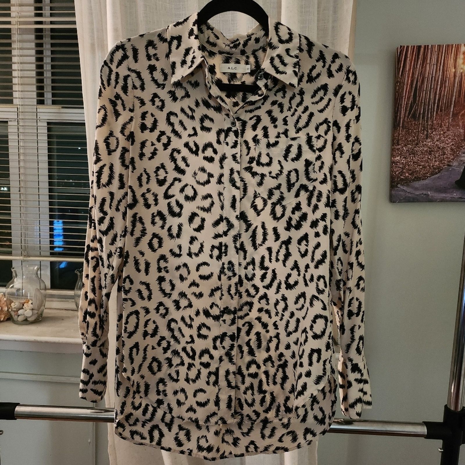 A.L.C. A.L.C Animal print silk blouse Size XS / US 0-2 / IT 36-38 - 1 Thumbnail