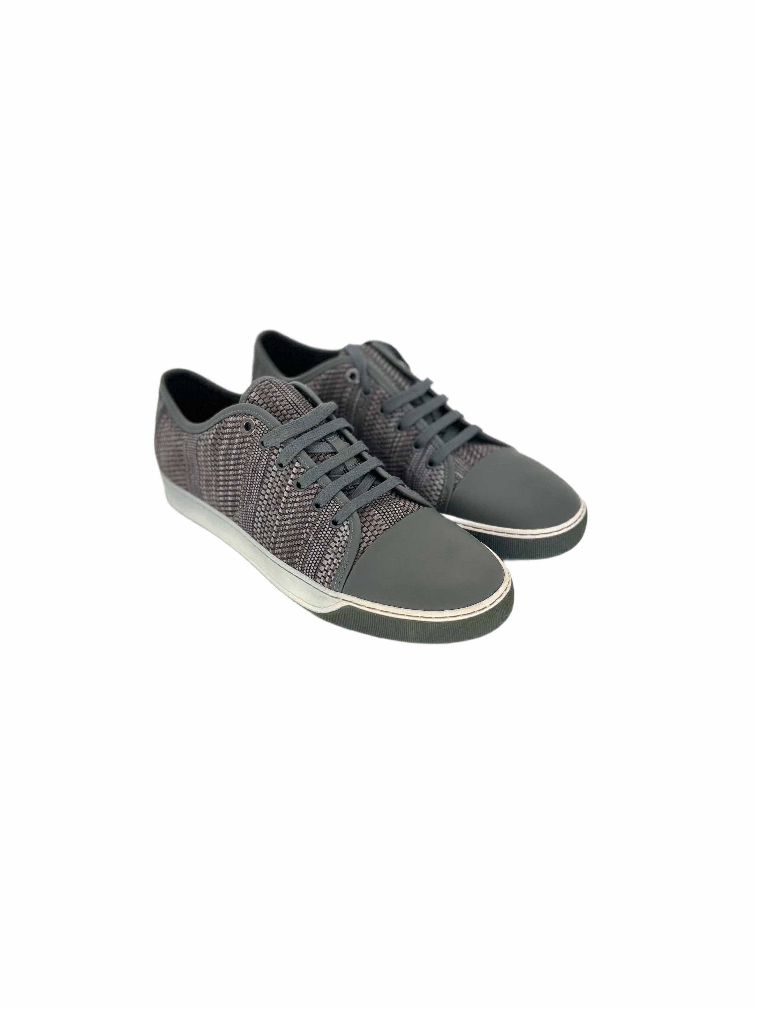 Lanvin Lanvin Grey Bi-Fabric Tennis Sneaker Size US 10 / EU 43 - 1 Thumbnail