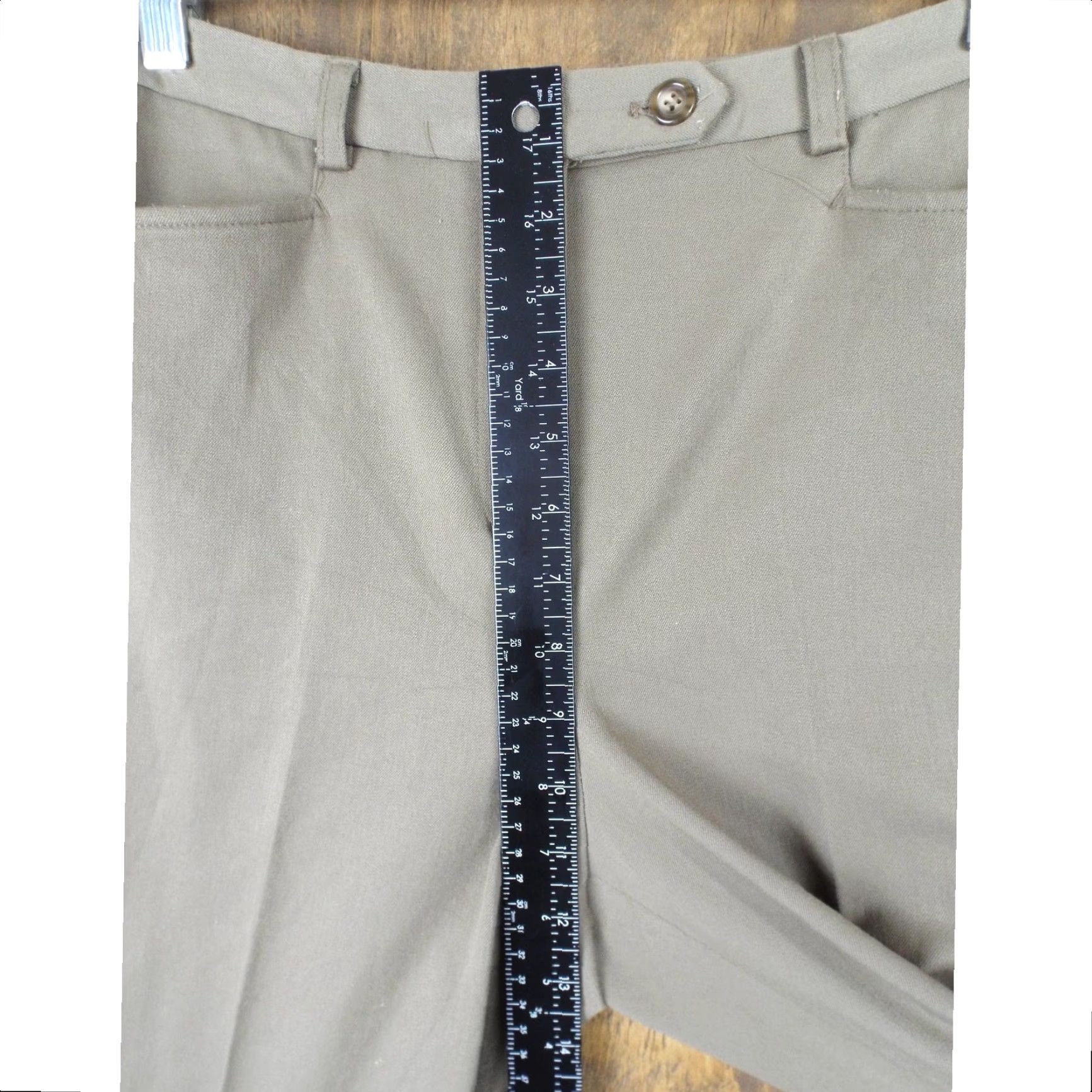 Talbots VINTAGE Talbots Womens Pants Brown Straight Leg High Rise Stretch 8 Size 29" - 5 Thumbnail