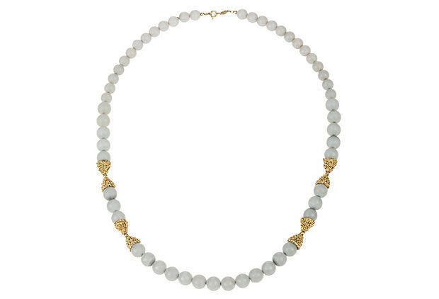 Dior German Dior Faux Chalcedony Beaded Necklace Size ONE SIZE - 1 Thumbnail