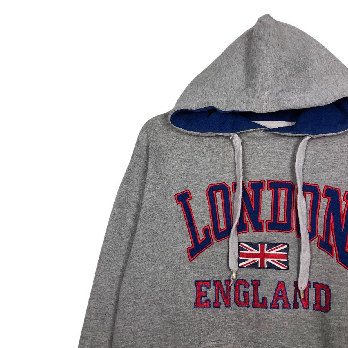 Japanese Brand 📌Vintage Hoodie Pull Over London England Big Logo Embroidery Size US M / EU 48-50 / 2 - 8 Thumbnail