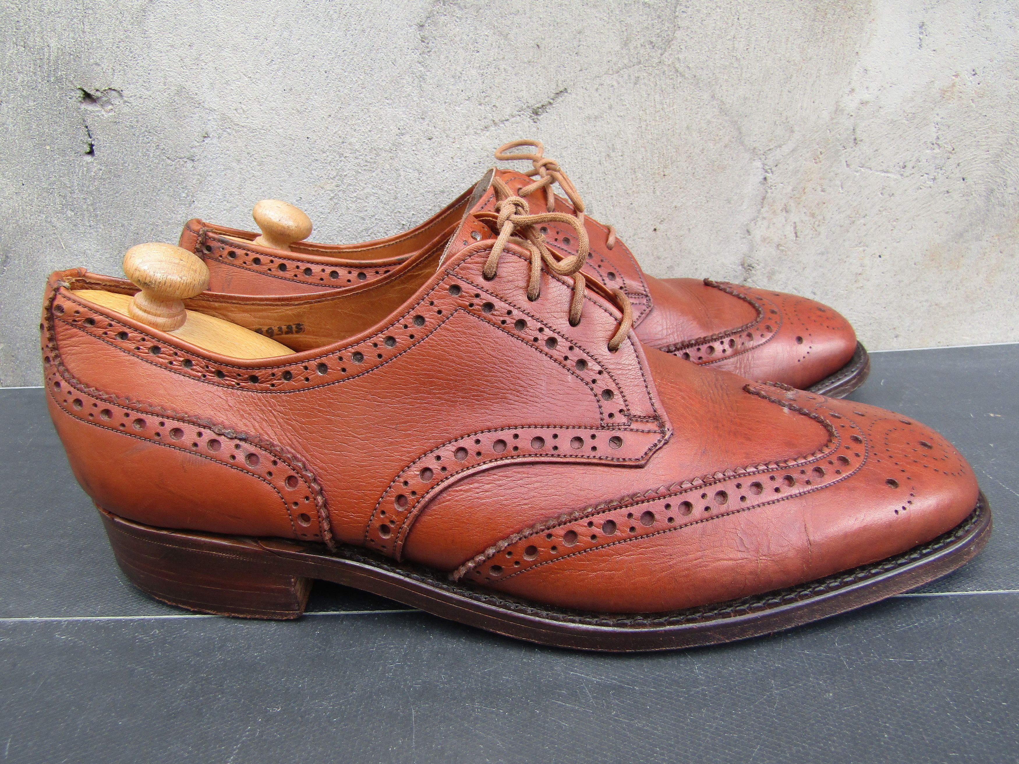 Tricker's Trickers Vintage Wingtip Leather Brogue Derby Size US 8.5 / EU 41-42 - 5 Thumbnail