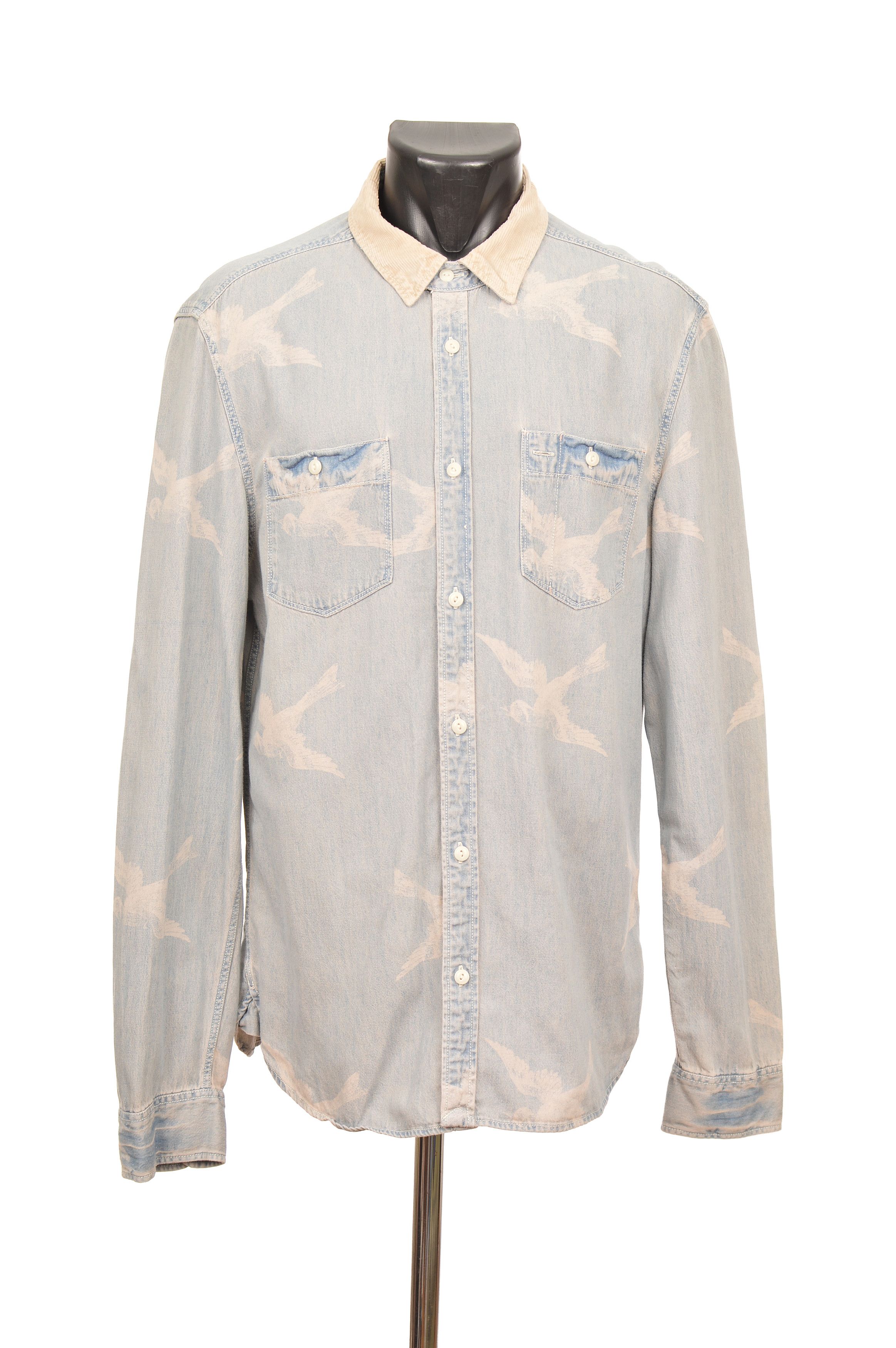 Allsaints Allsaints Flight LS Shirt Denim Cord Collar Size US M / EU 48-50 / 2 - 1 Thumbnail