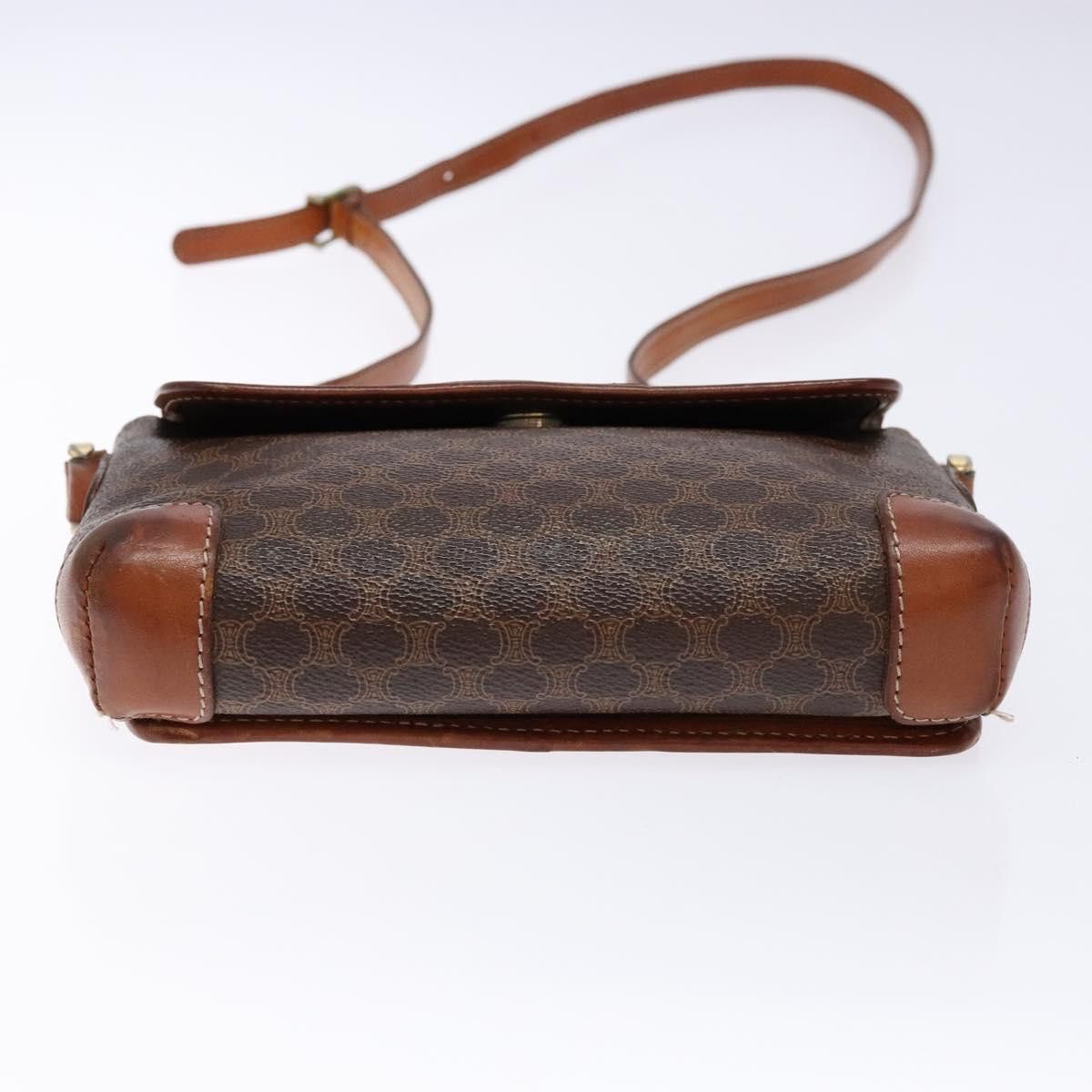 Celine CELINE Macadam Canvas Shoulder Bag Pvc Brown Gold Size ONE SIZE - 9 Thumbnail