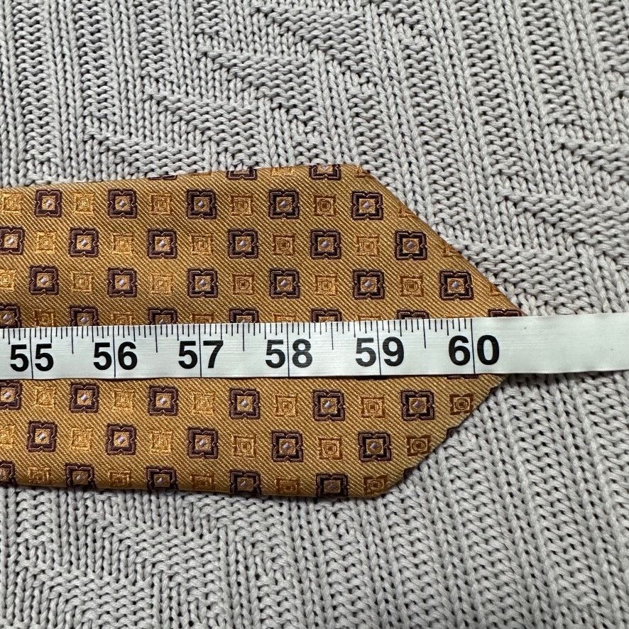 Canali Canali yellow square geometric silk tie Size ONE SIZE - 4 Thumbnail