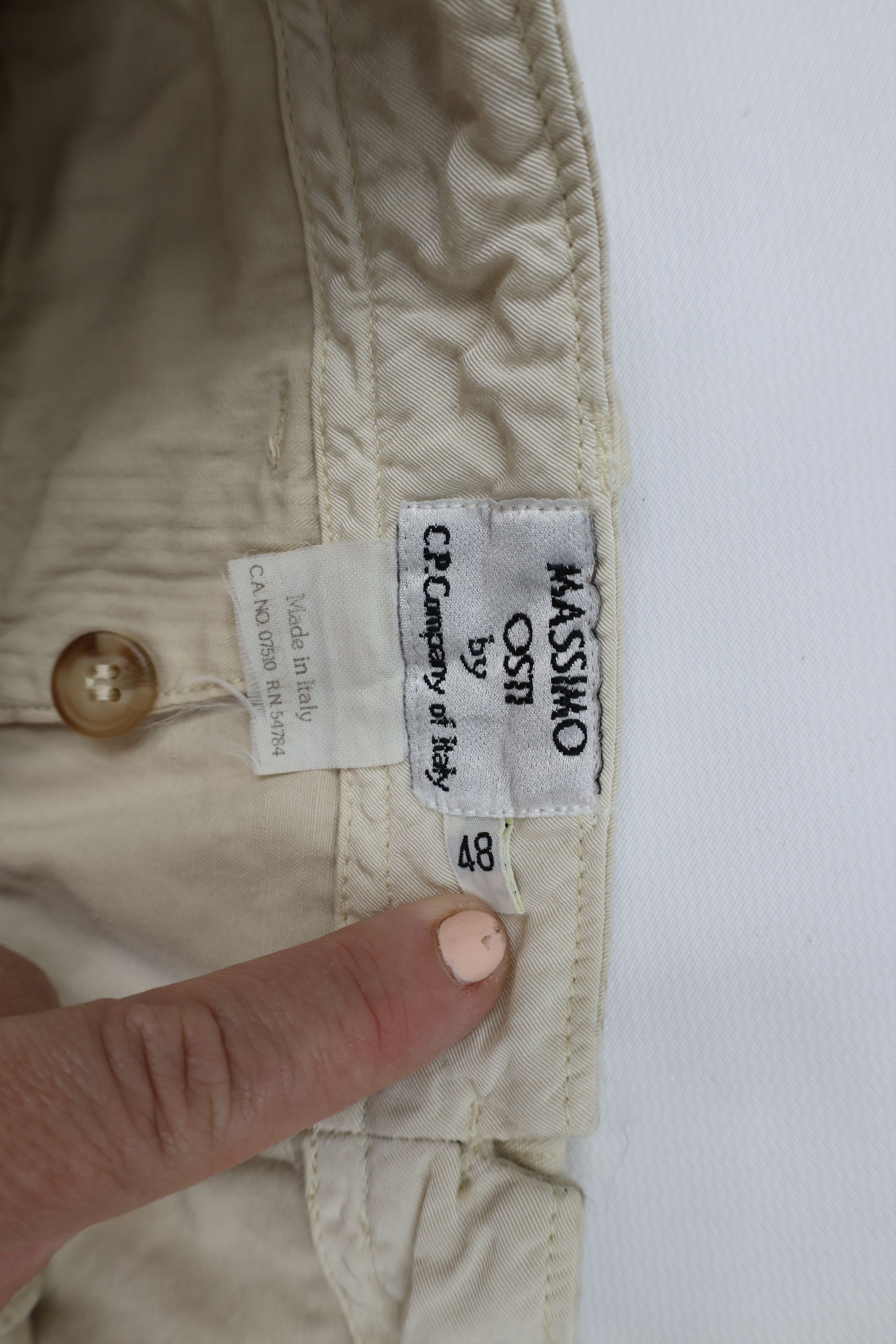 Vintage Vintage 90s CP Company Massimo Button Wide Leg Chino Pants Size US 30 / EU 46 - 7 Thumbnail