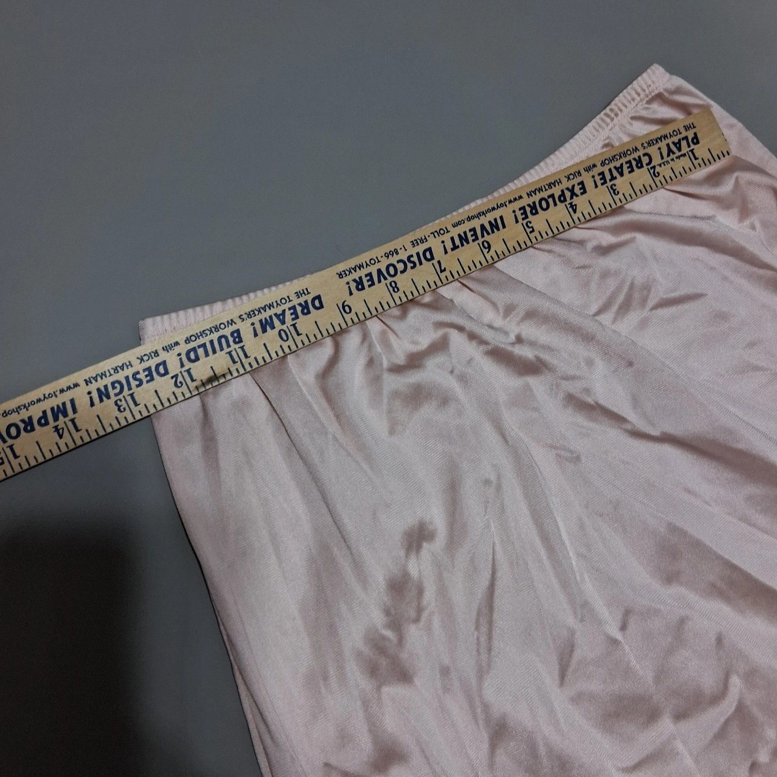 Other 1970s Formfit Solid Pink Lace Trim Half Slip – Size Medium Size 23" - 4 Thumbnail