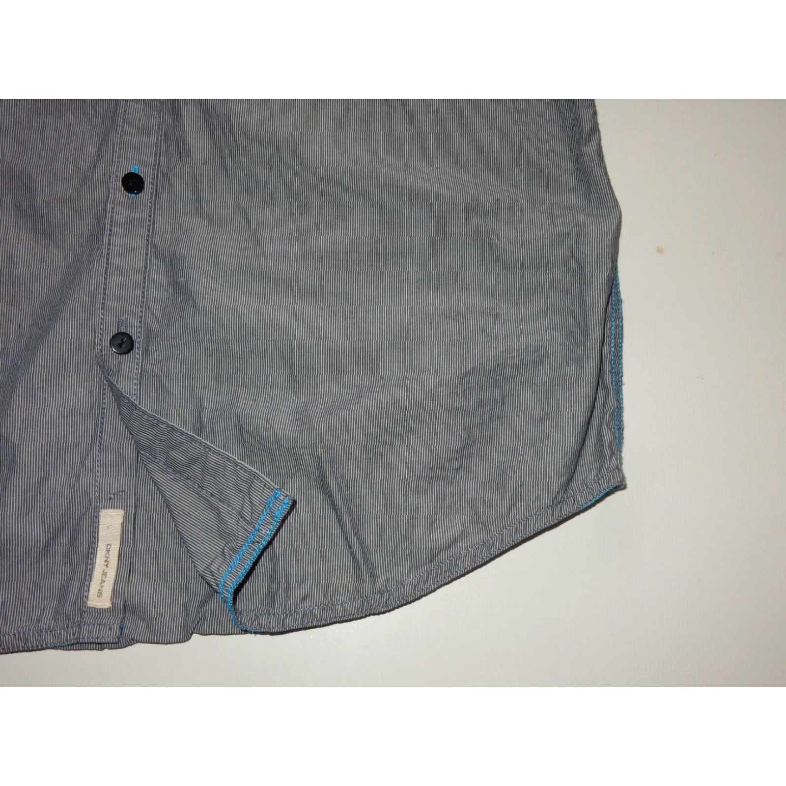 Orvis Vintage DKNY Men's Blue Cotton Button-Up Shirt Size M Size US M / EU 48-50 / 2 - 3 Thumbnail