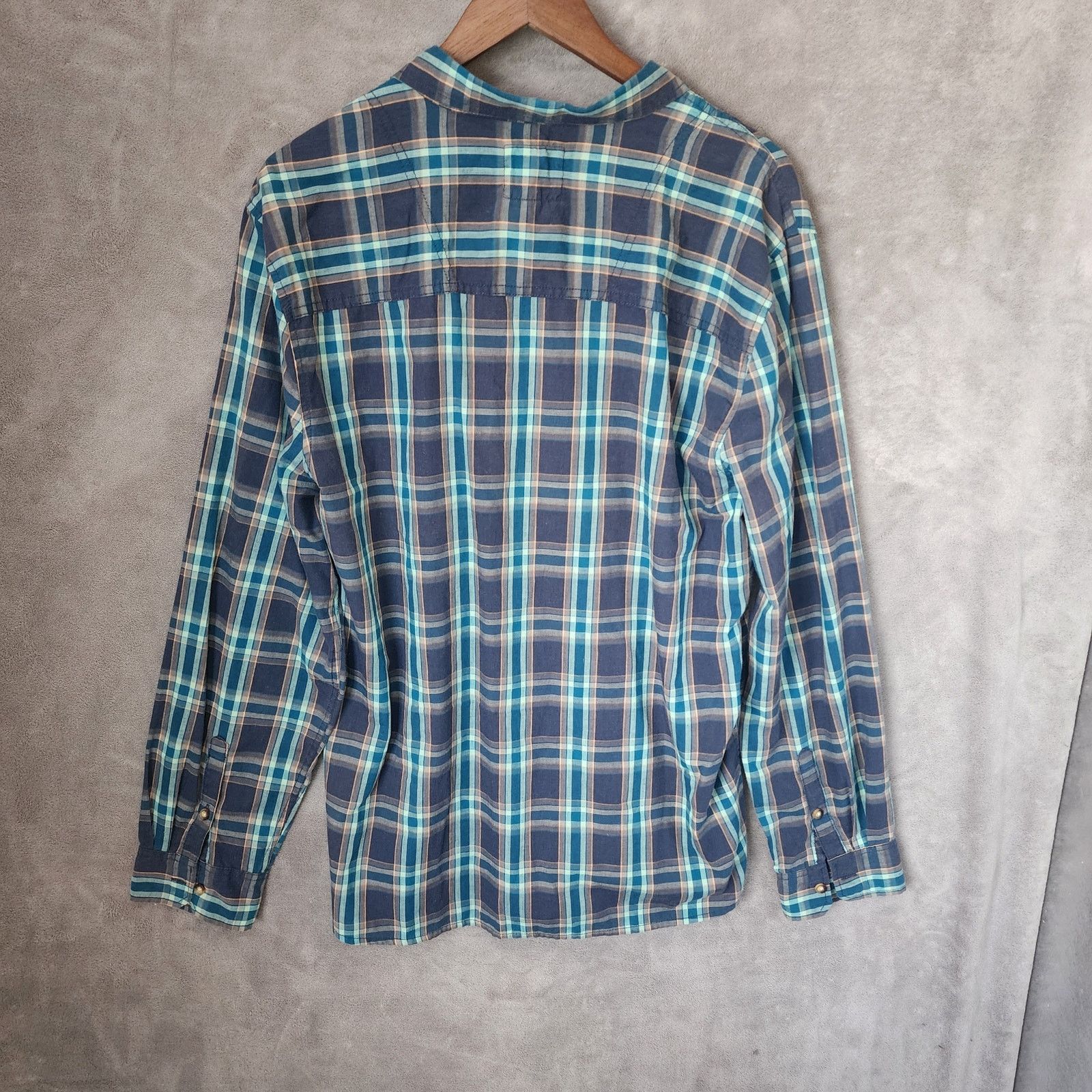 Levi's Levi's XL Men's Plaid Button-Up Blue Black Western Size US XL / EU 56 / 4 - 3 Thumbnail