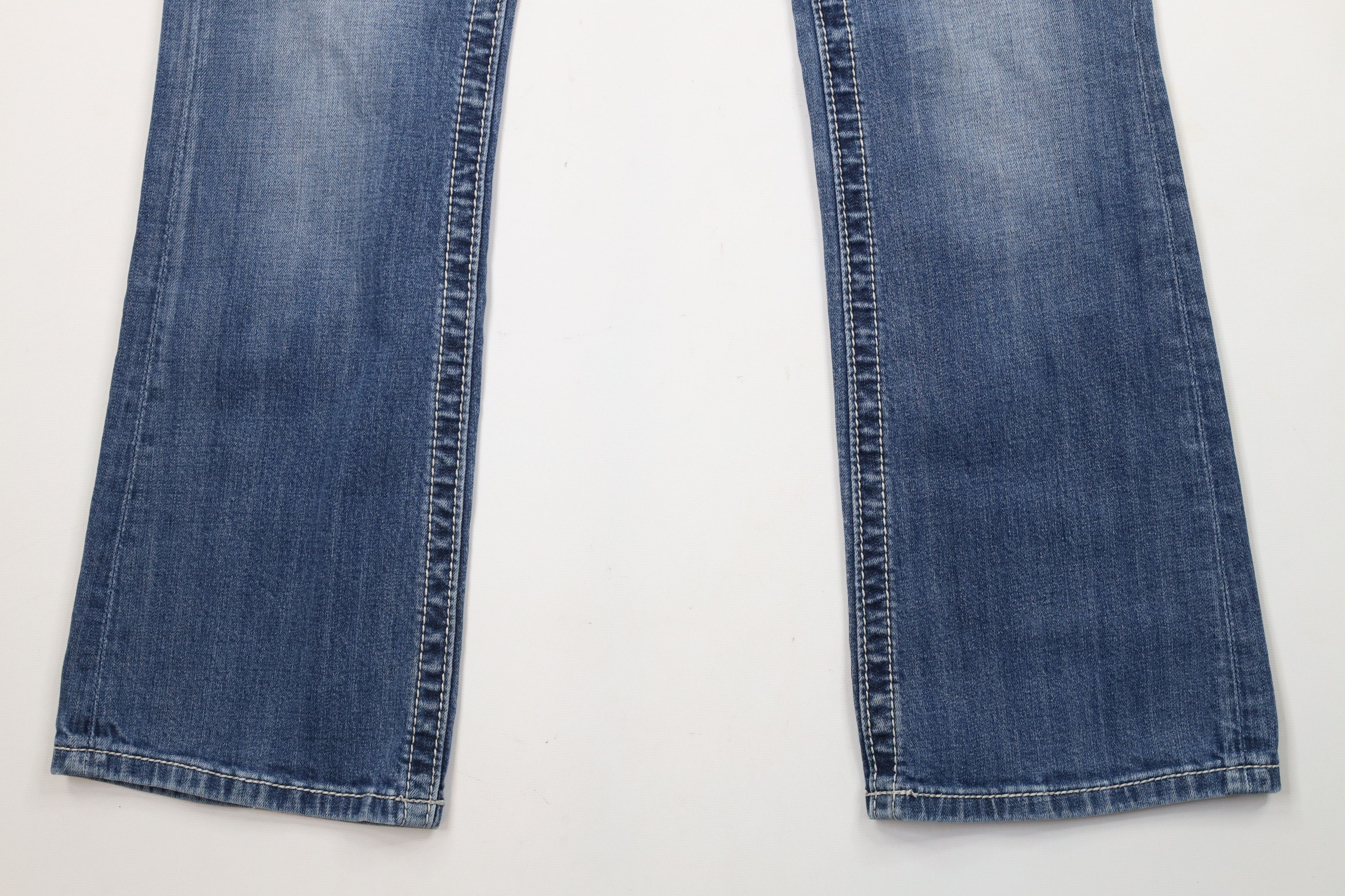 Miss Me × Vintage Miss Me Thick Stitch Sequin Flared Bootcut Denim Jeans Size 29" - 4 Thumbnail