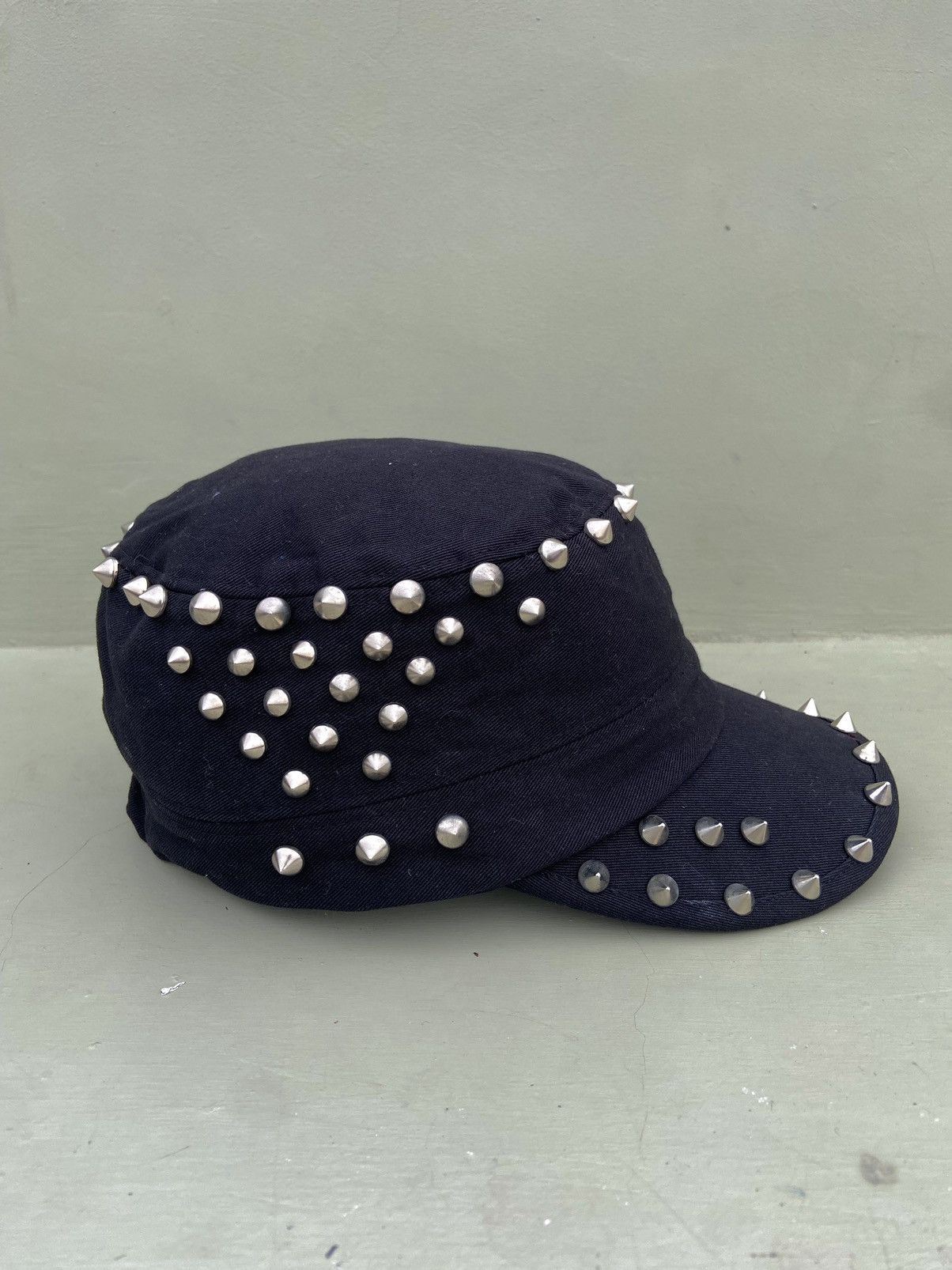 If Six Was Nine 💥BINDING OVER💥tankus punk style studded ifsix patrol hat Size ONE SIZE - 4 Thumbnail