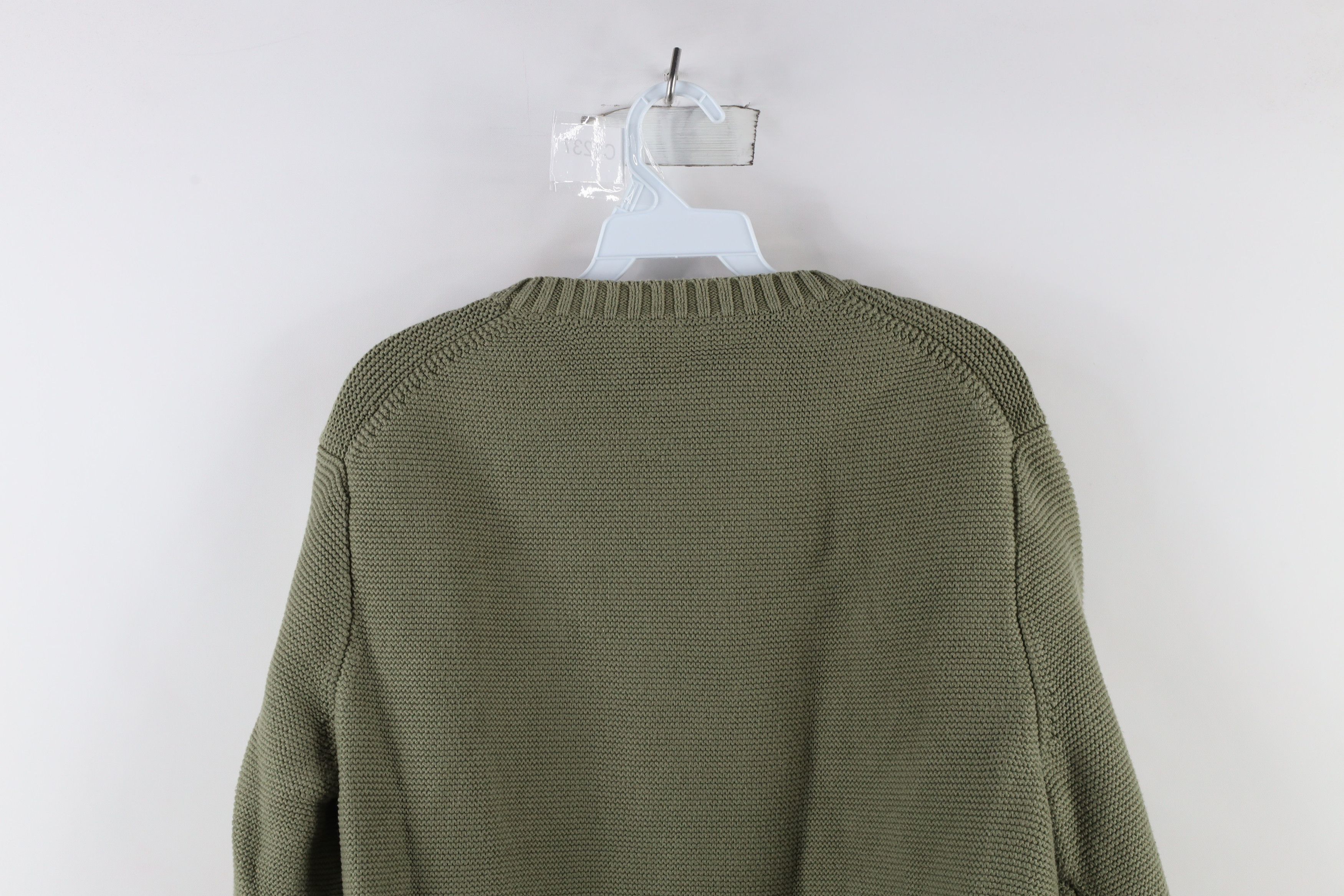 J.Crew × Vintage J Crew Blank Heavyweight Organic Cotton Garter Knit Sweater Size L / US 10 / IT 46 - 8 Thumbnail