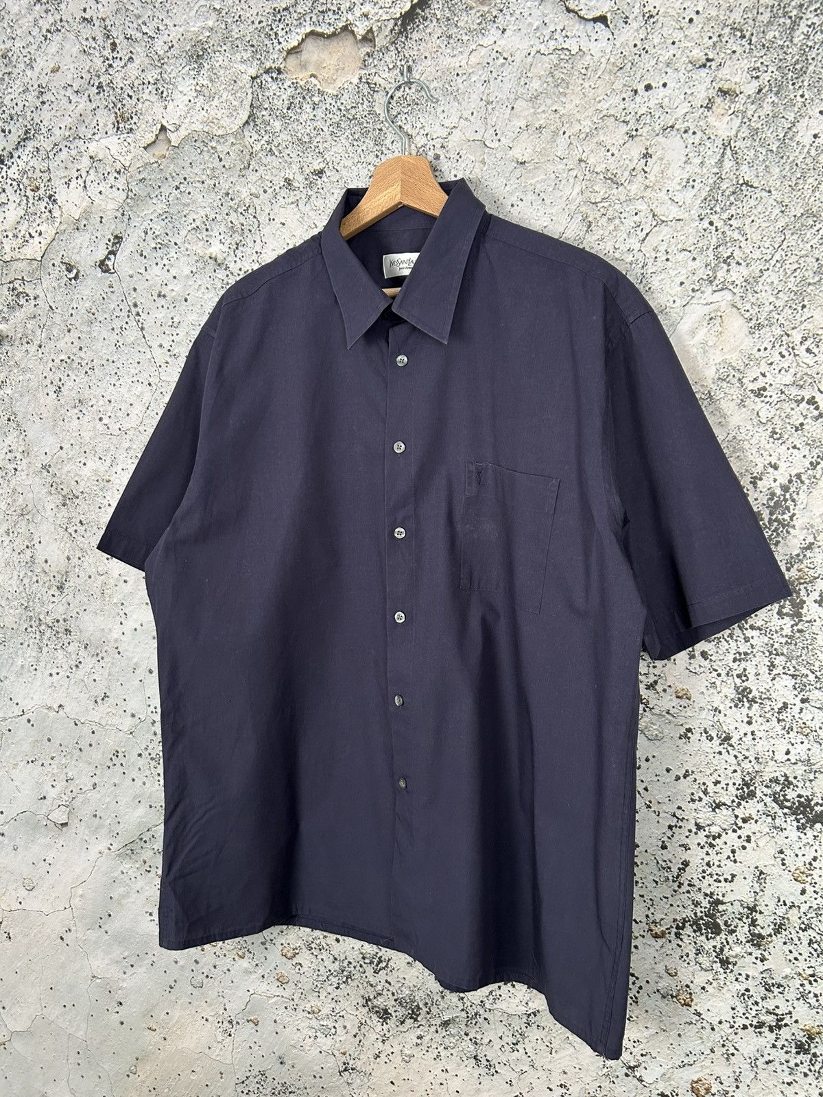 Vintage Vintage Yves Saint Laurent Pour Homme Designer Shirt 90s Size US XL / EU 56 / 4 - 2 Thumbnail