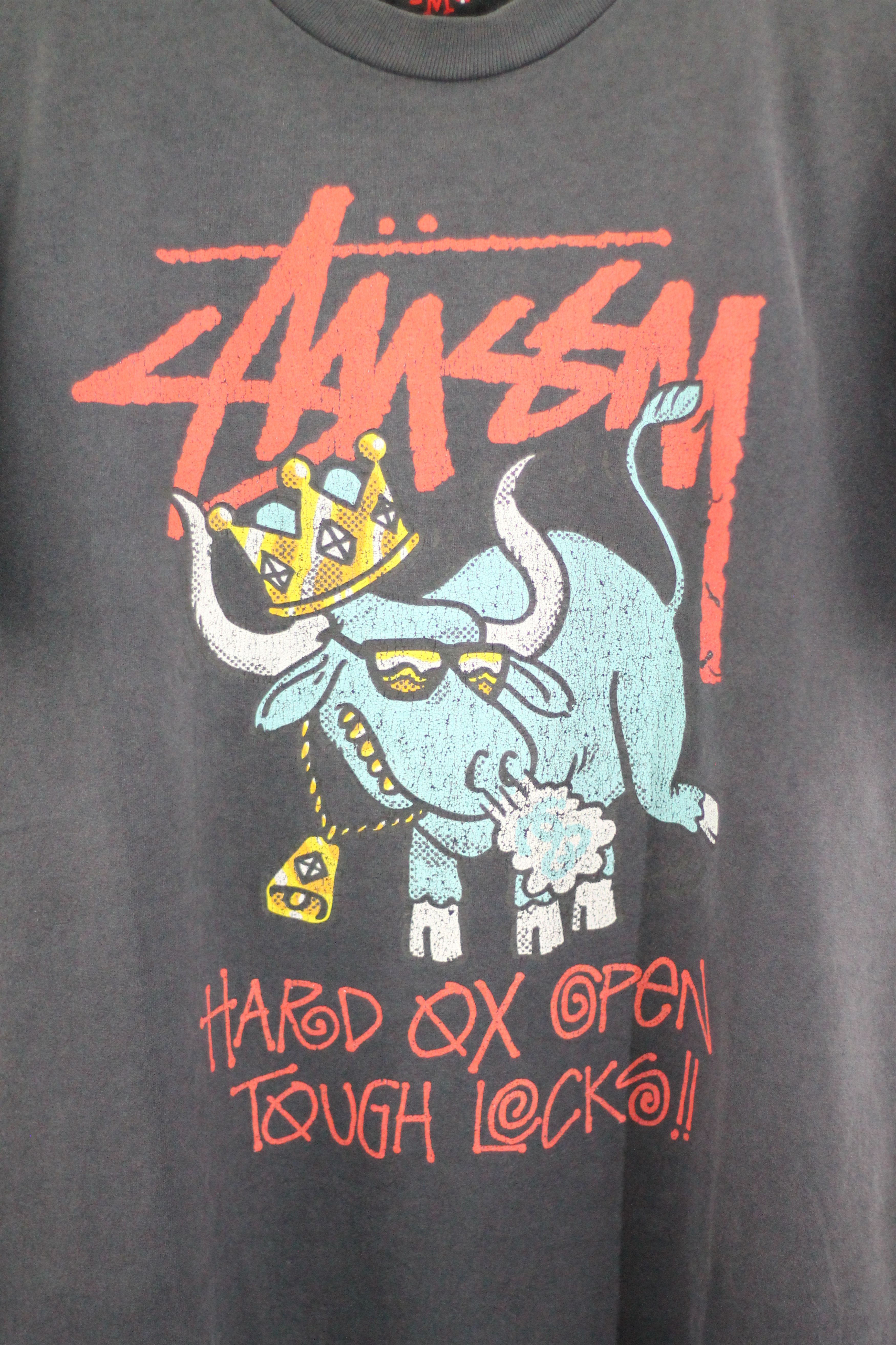 Stussy × Vintage Vintage Faded STUSSY Hard Ox Open Tough Locks Shirt. Size US M / EU 48-50 / 2 - 2 Thumbnail