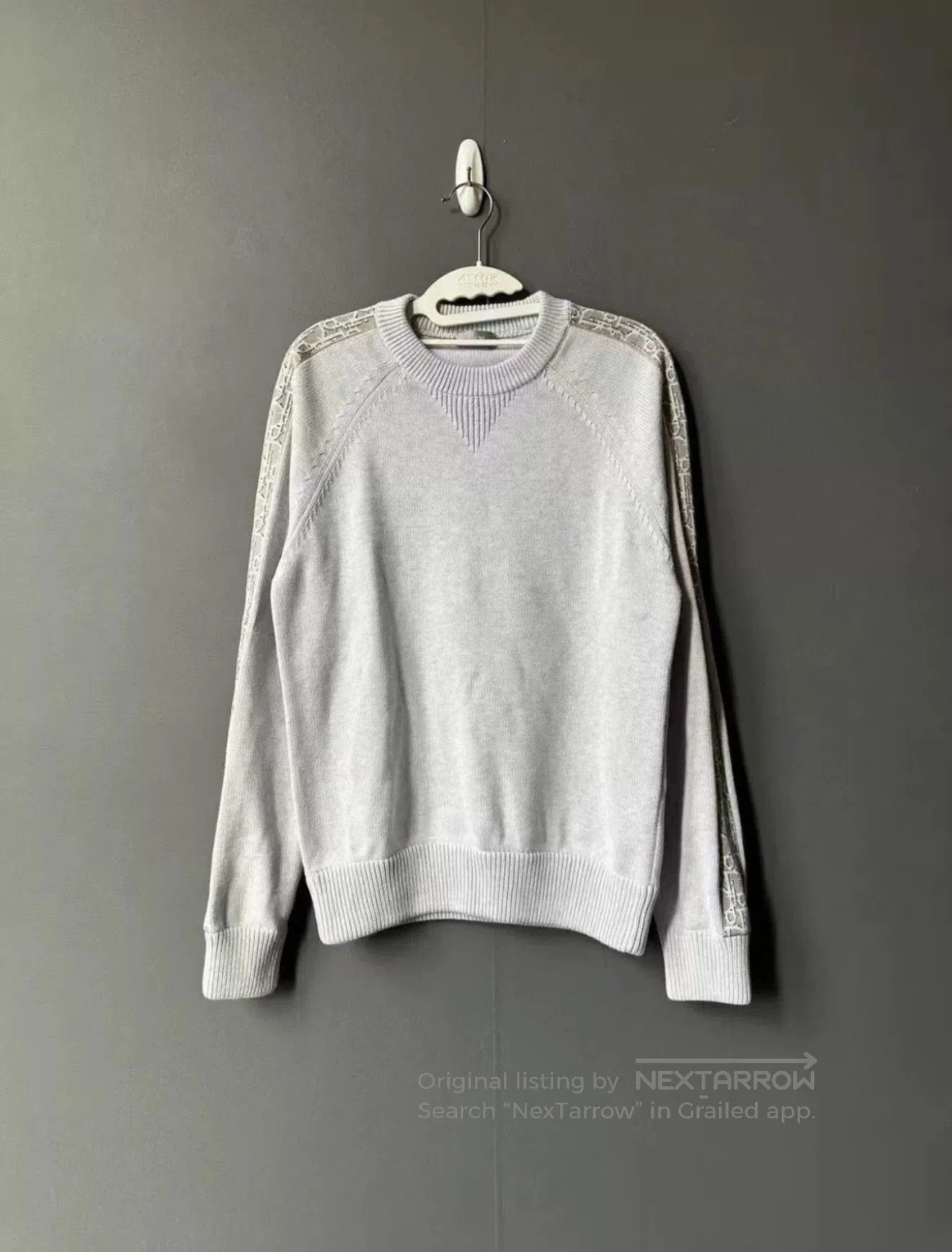 Dior Dior Light Gray Side Monogram Sweater. Size XS / US 0-2 / IT 36-38 - 1 Thumbnail