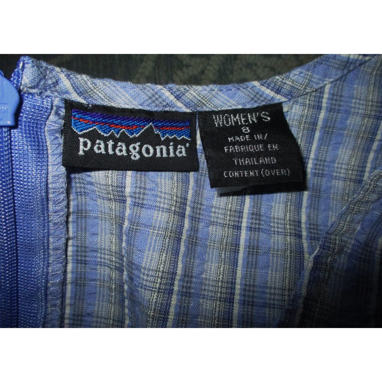 Patagonia PATAGONIA Women's Dress Shirt Dress Sleeve Short Knee Length Blue 8 Casual Knit Cotton Blend 35% Cotton 65% Polyester Vintage No Mens Womens Size 30" / US 8 / IT 44 - 6 Thumbnail