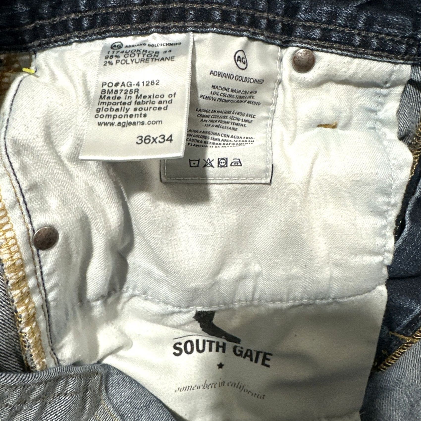 Vintage AG Adriano Goldschmied The Graduate Tailored Leg Jeans Men’s Size 36 Clothing Jeans Mens Regular Straight 5-Pocket Blue Denim Medium Classic Casual Size US 36 / EU 52 - 4 Thumbnail