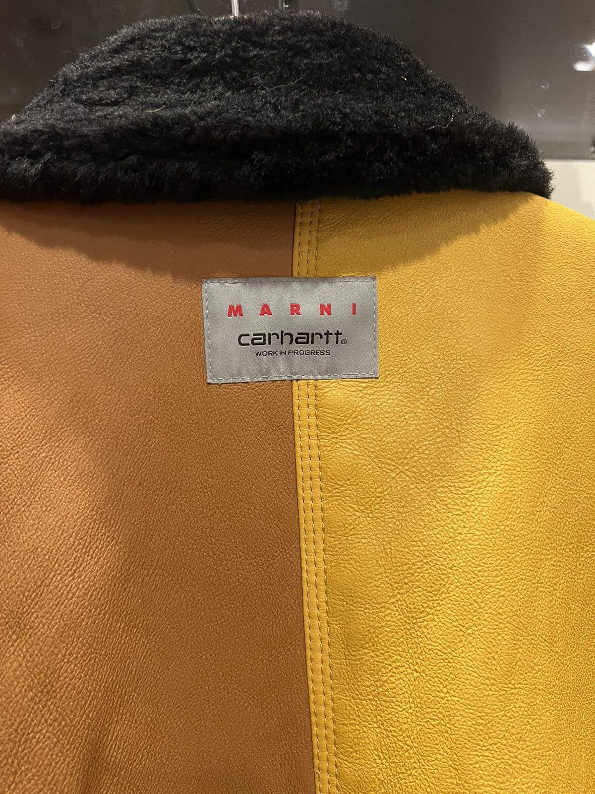 Carhartt Wip × Marni Carhartt WIP X Marni Leather & Fur Reversible Chore Coat Size US L / EU 52-54 / 3 - 8 Thumbnail