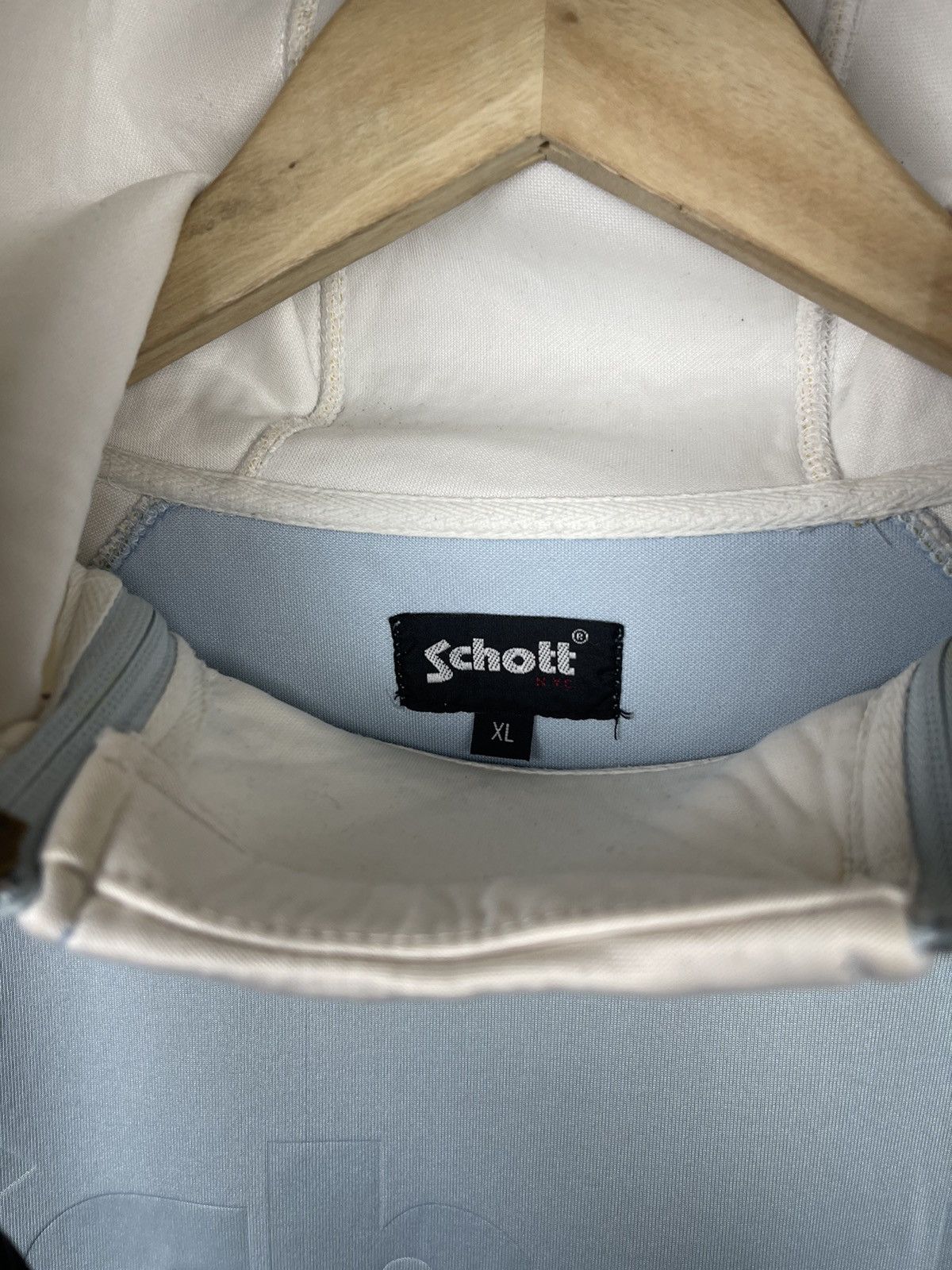 Schott Schott N.Y.C. Double Zip Hooded Neoprene Jacket Size XL Size US XL / EU 56 / 4 - 14 Thumbnail