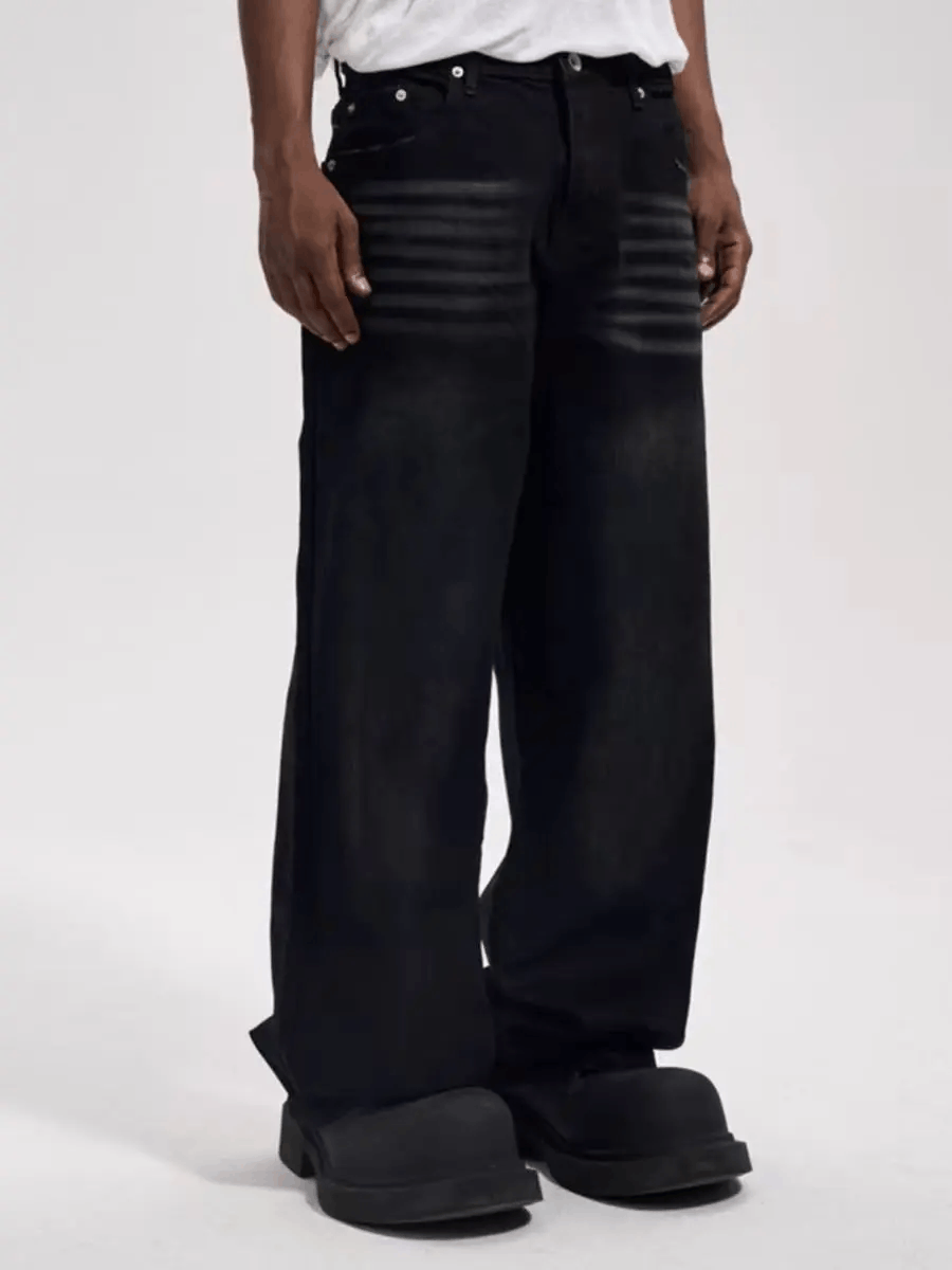 Japanese Brand × Jean High street washed baggy wide leg jeans Size US 28 / EU 44 - 1 Thumbnail