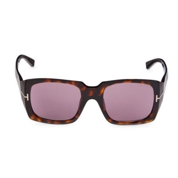 Tom Ford Tom Ford Ryder 51MM Rectangular Sunglasses Dark Havana Size ONE SIZE - 1 Thumbnail