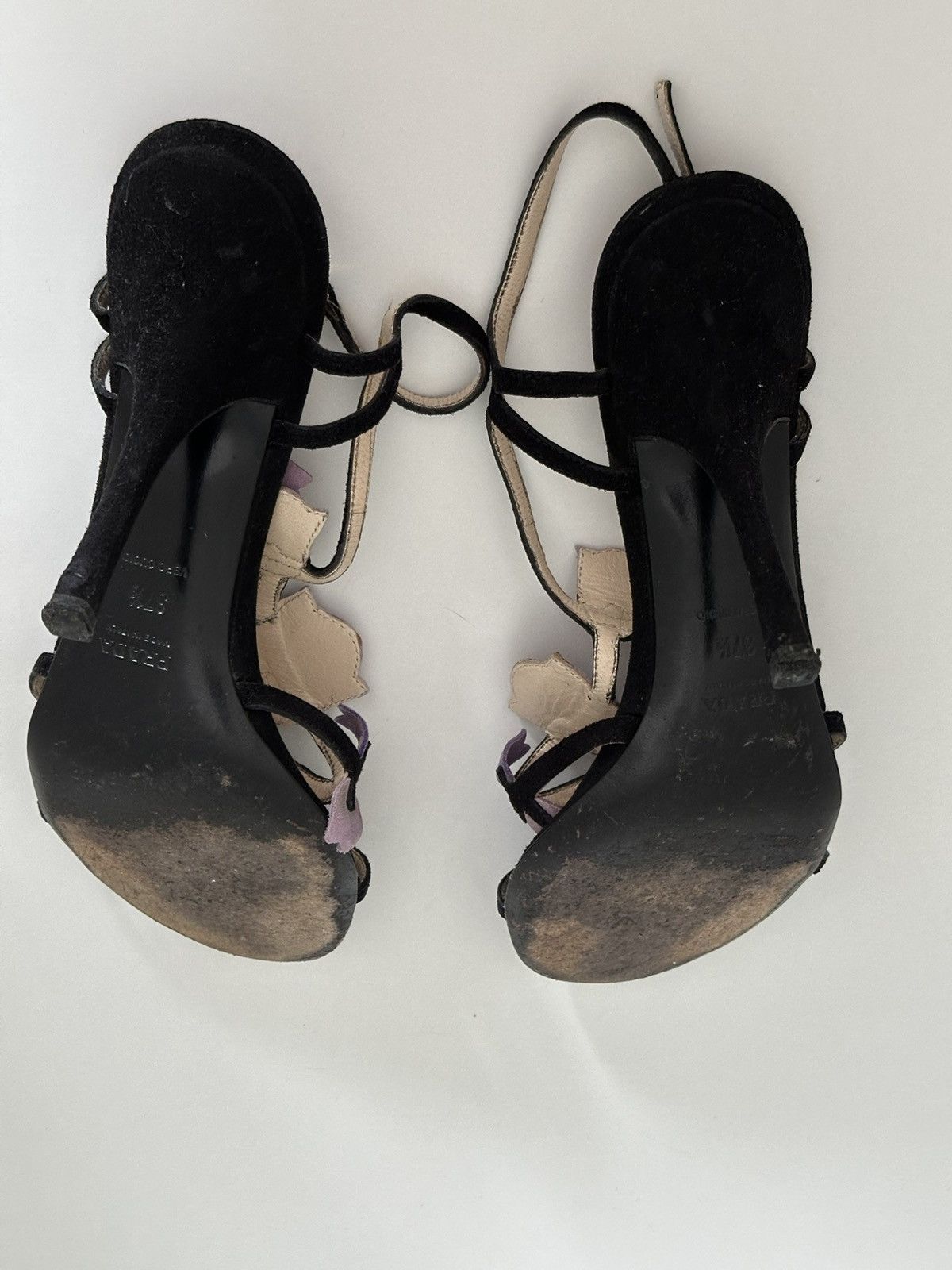 Designer × Prada Prada floral suede heels Size US 7.5 / IT 37.5 - 11 Thumbnail