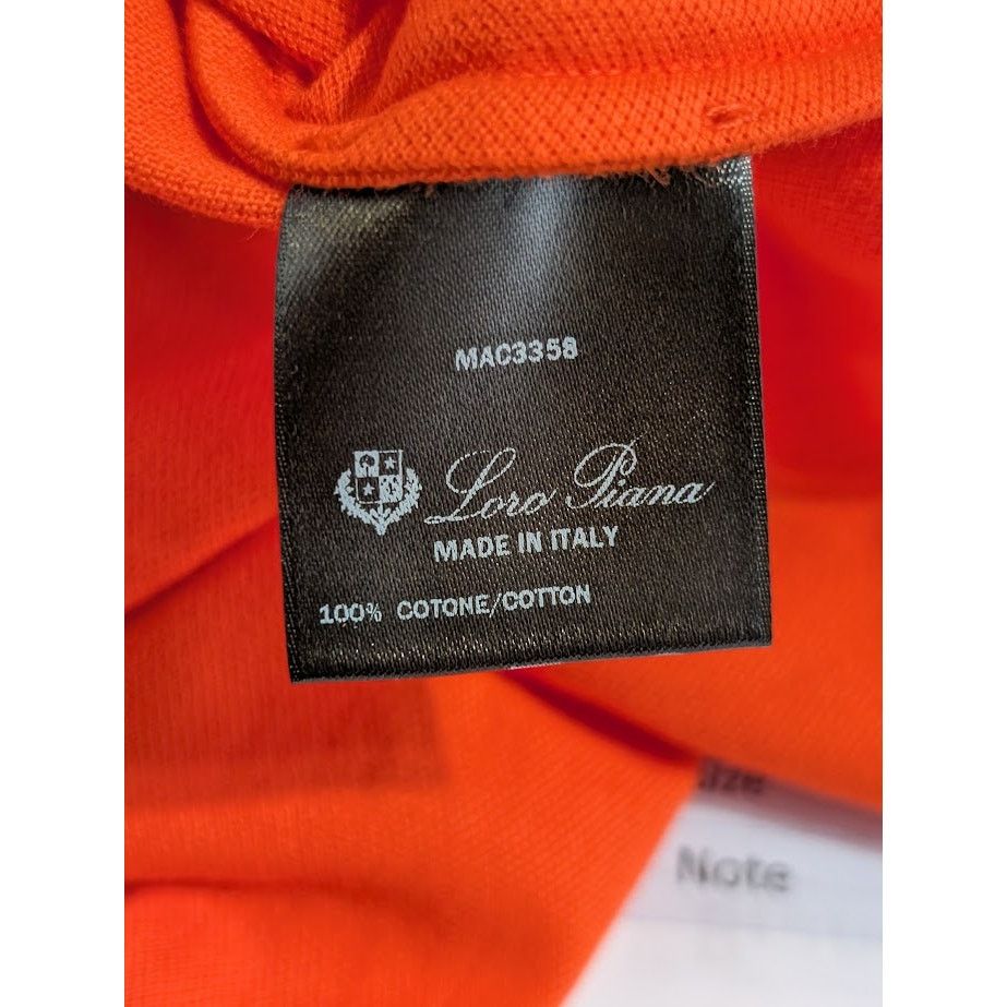 Loro Piana o1rshd1 MM Pique Dyed Polo Shirt in Orange Size US S / EU 44-46 / 1 - 16 Thumbnail