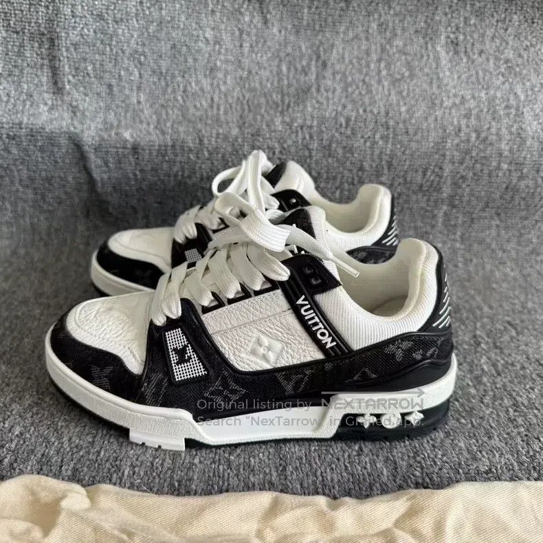 Louis Vuitton Louis Vuitton Trainer Black and White Cowboy shoes Size US 12 / IT 42 - 1 Thumbnail