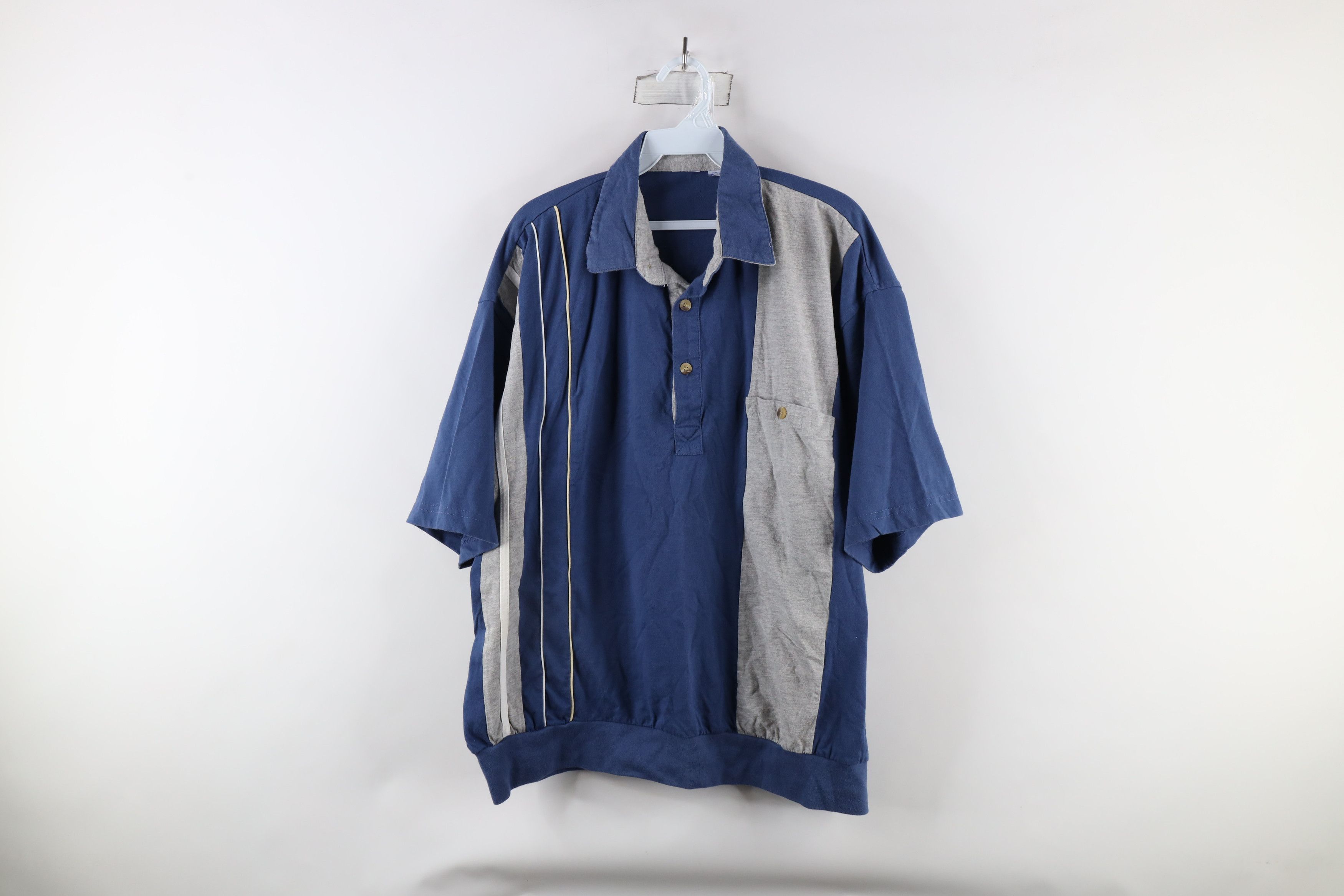 Vintage Vintage 90s Streetwear Panel Collared Pullover Polo Shirt Size US XL / EU 56 / 4 - 1 Thumbnail