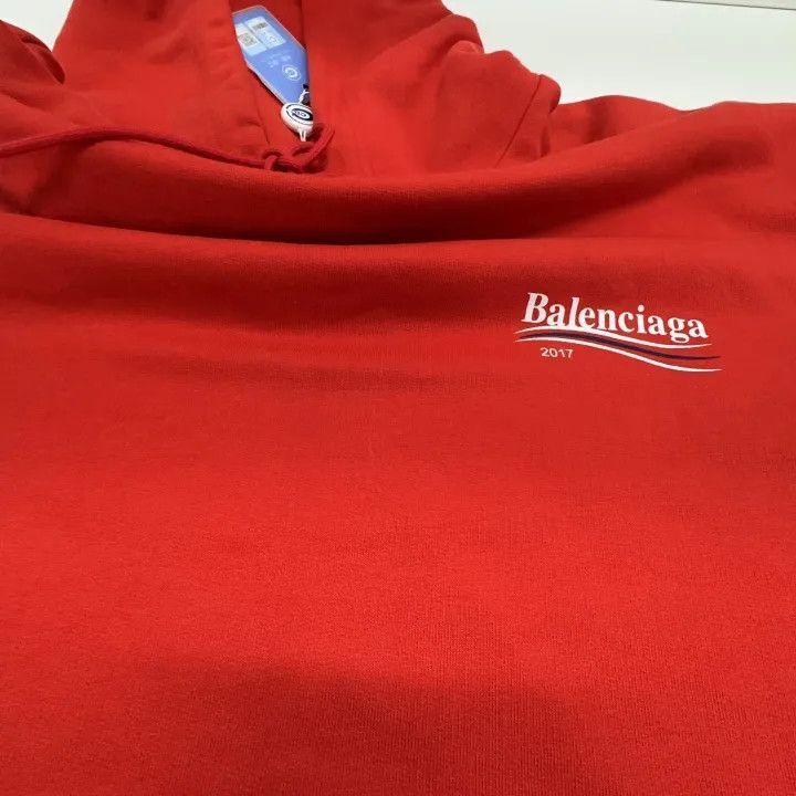 Balenciaga Balenciaga Balenciaga Red Hooded Sweatshirt -2507 Size US XL / EU 56 / 4 - 4 Thumbnail