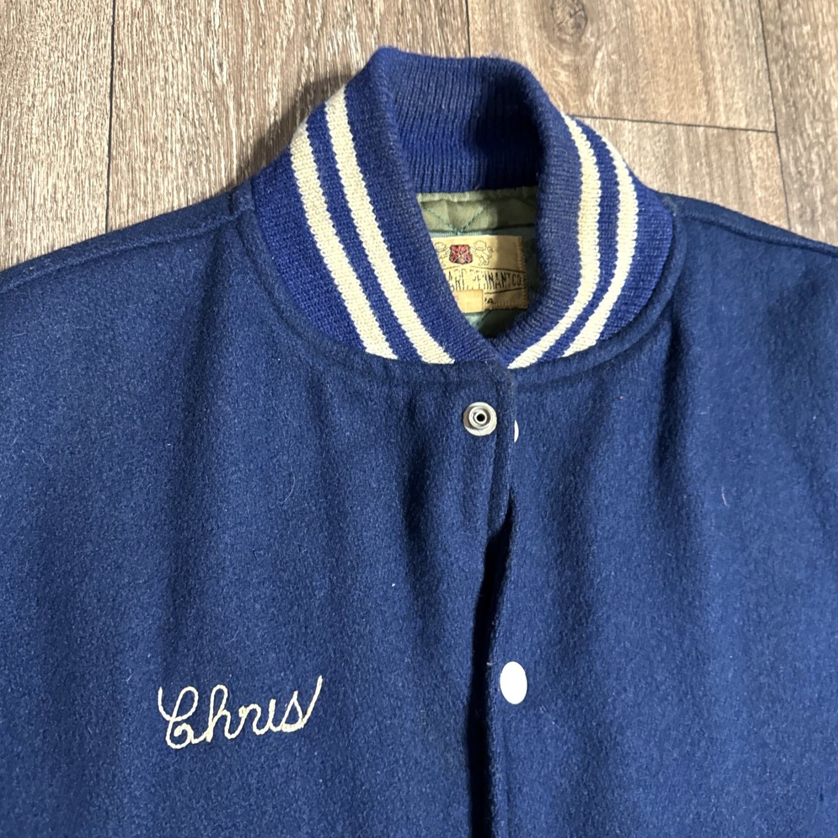 Vintage VINTAGE Standard Pennant Company Wool Jacket Varsity M Men Blue 70s Pit to Pit 25.5” Length 25” Size US M / EU 48-50 / 2 - 4 Thumbnail
