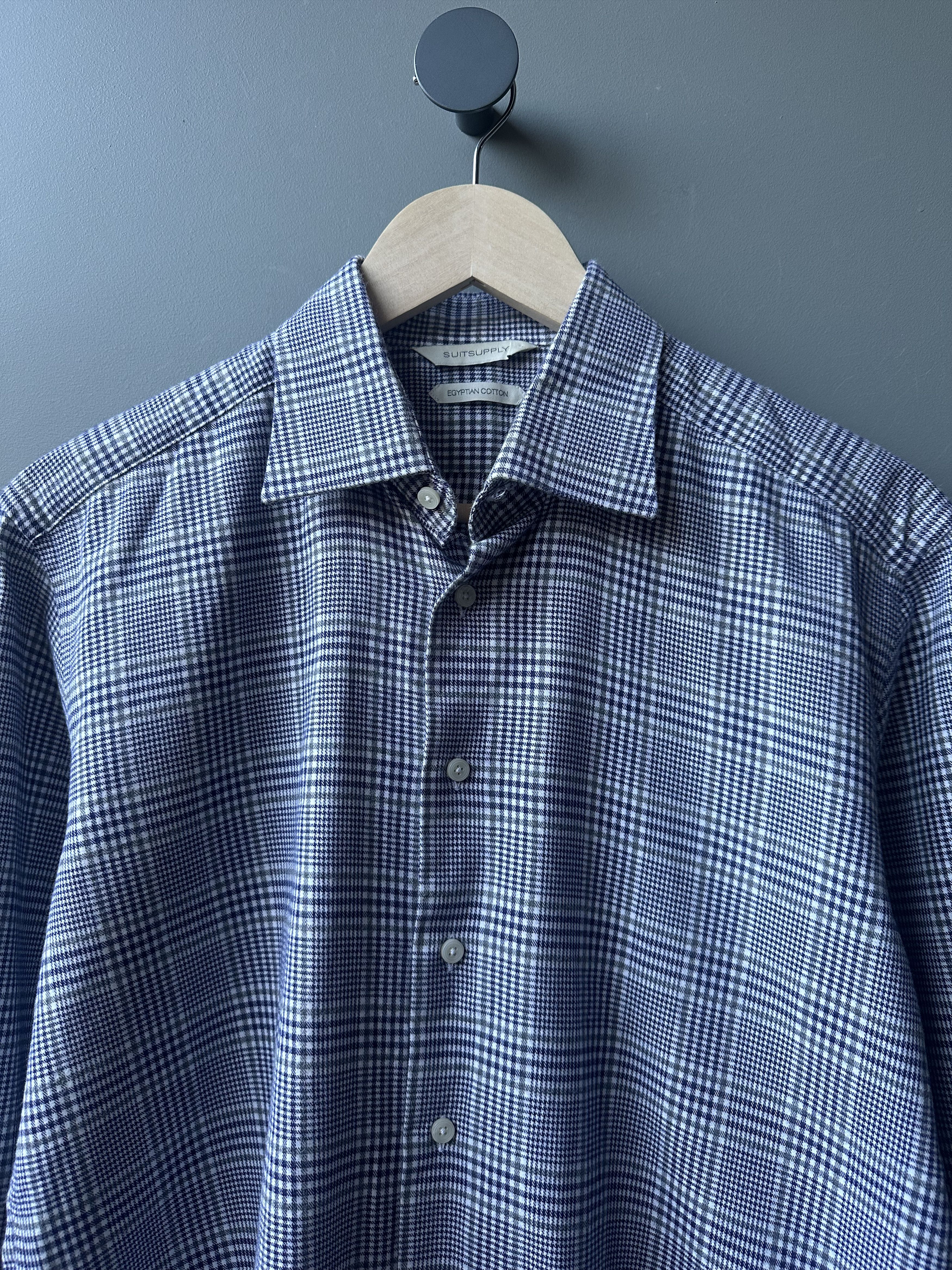 Suitsupply Suitsupply Check Cotton Shirt Size 39 Size US M / EU 48-50 / 2 - 2 Thumbnail