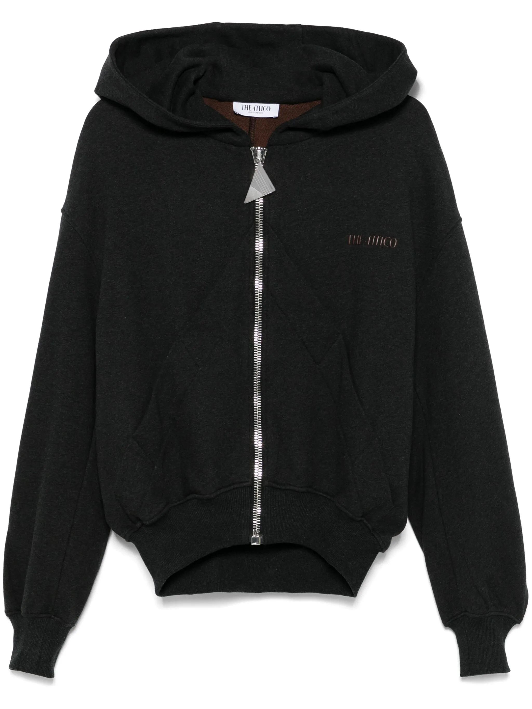 The Attico o1s22i1n0325 Gradient Zip Hoodie in Black Size M / US 6-8 / IT 42-44 - 1 Thumbnail