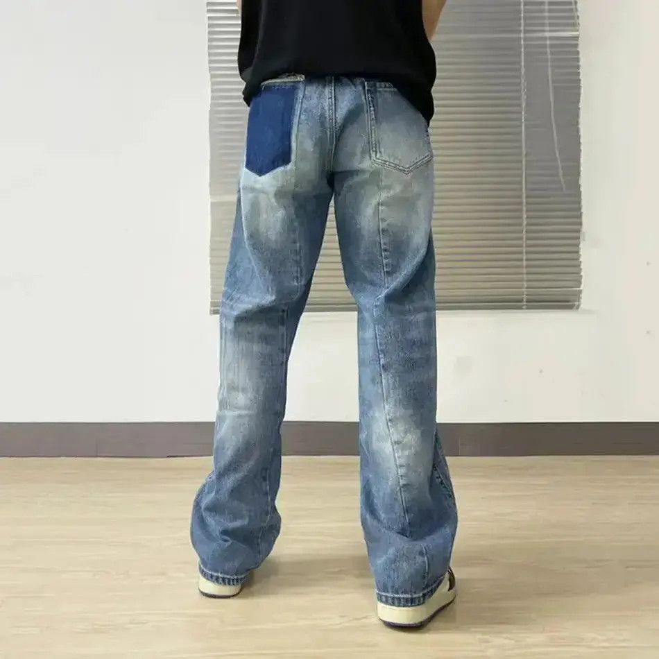 Japanese Brand Jeans straight legs casual denim trousers loose fit wide leg Size US 30 / EU 46 - 3 Thumbnail
