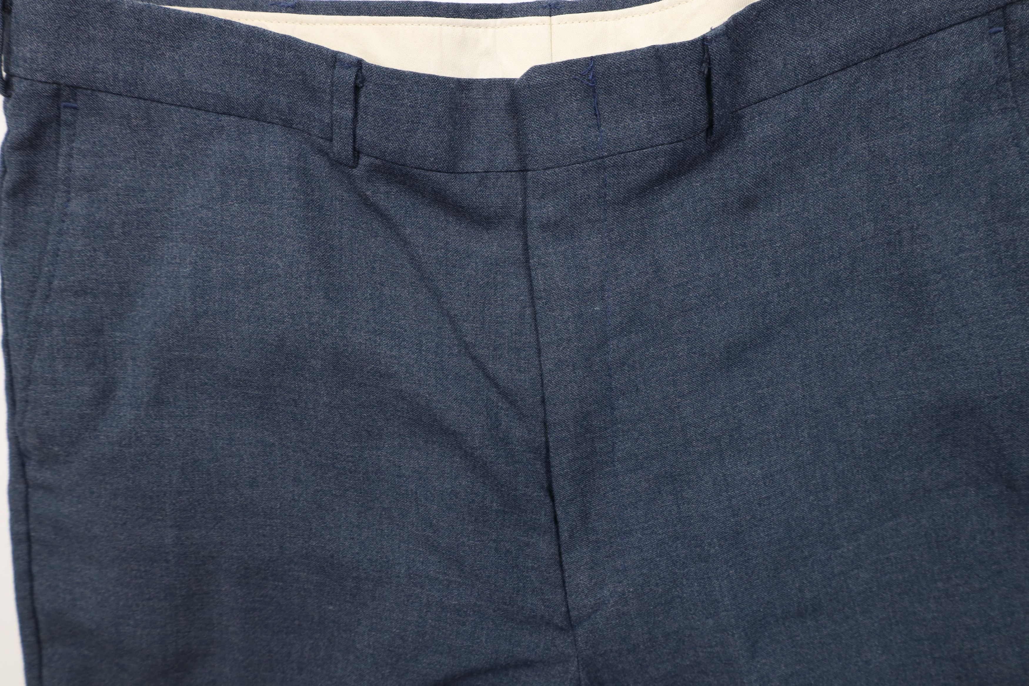 Vintage Vintage 90s Streetwear Flared Wide Leg Chino Pants Blue Size US 36 / EU 52 - 7 Thumbnail