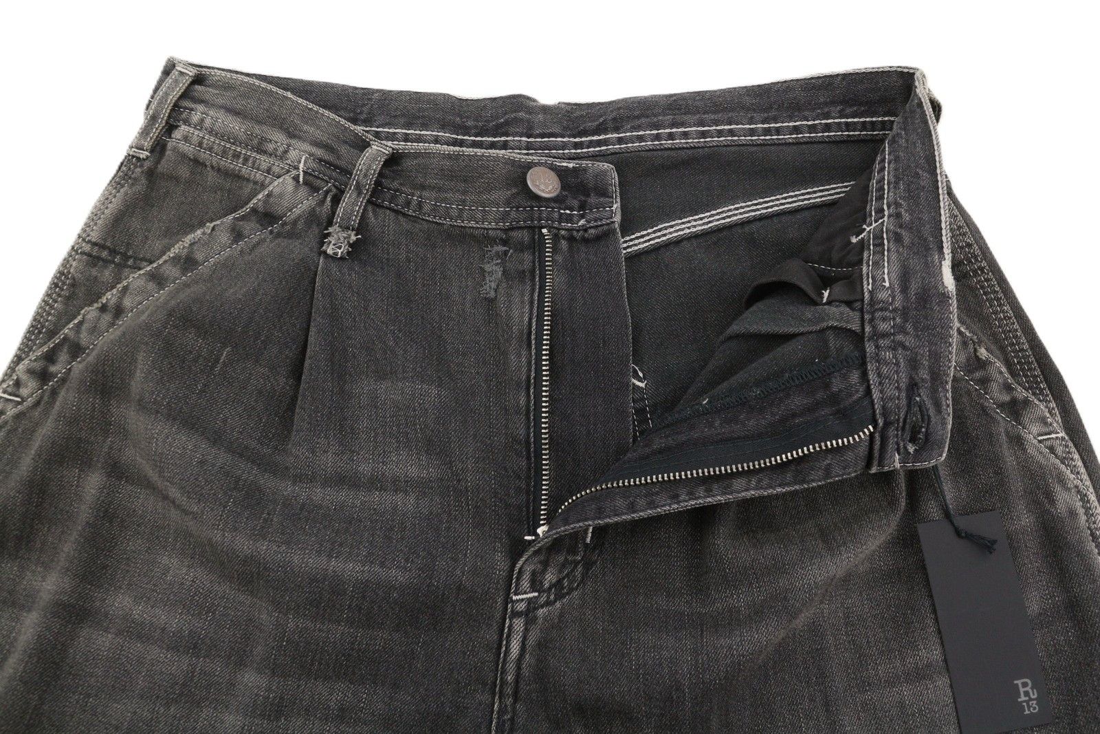 R13 CROP WIDELEG CARPENTER 26 Ellery Black Faded 87802 Size 26" / US 2 / IT 38 - 5 Thumbnail
