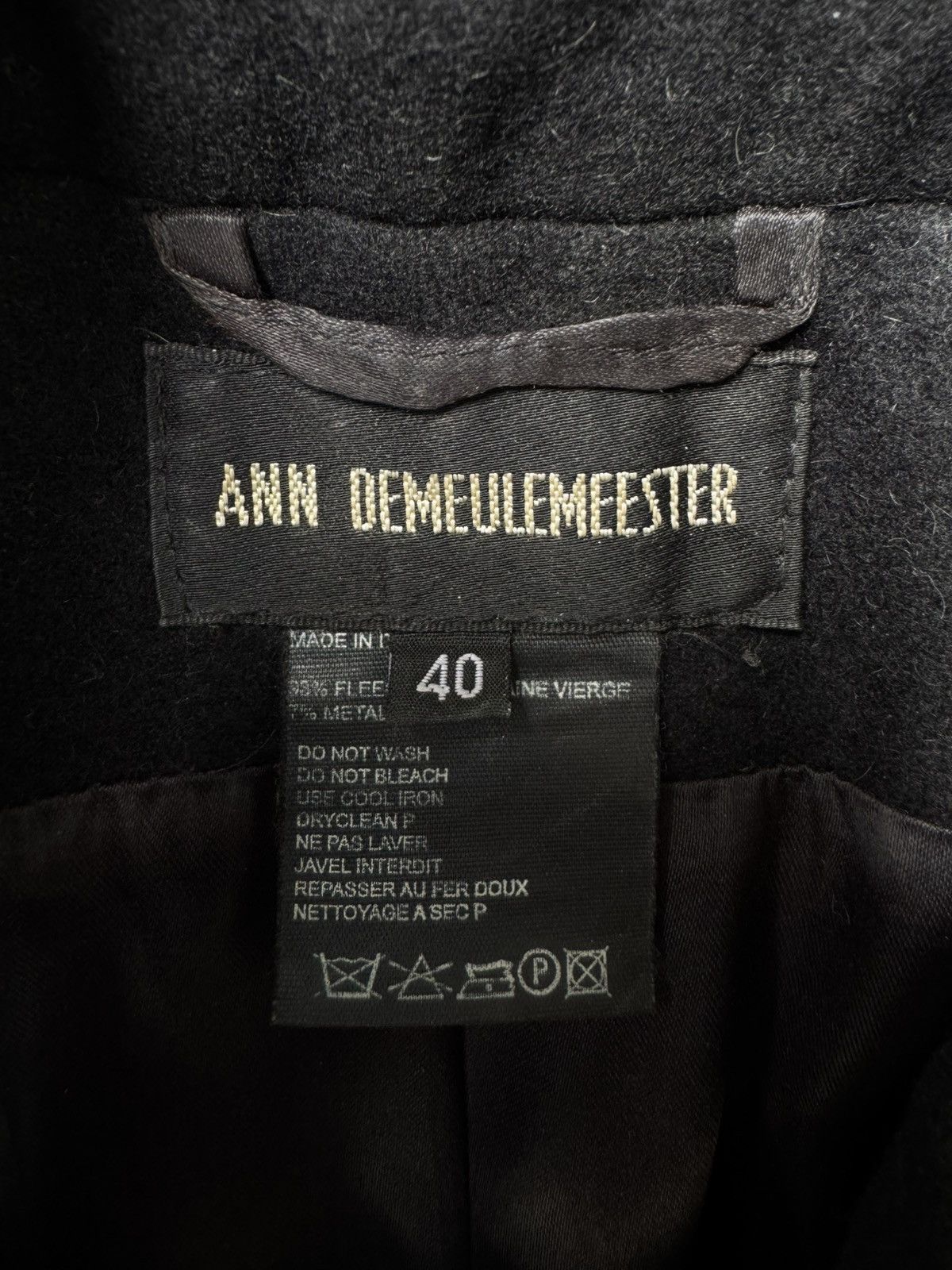 Ann Demeulemeester Ann Demeulemeester AW03 Double Breasted Wool Frock Coat Size S / US 4 / IT 40 - 10 Thumbnail