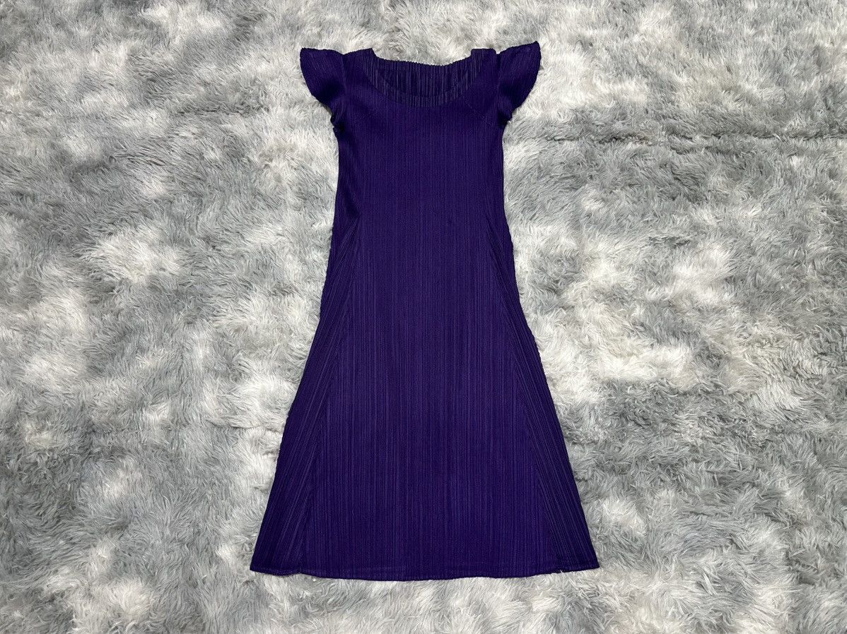 Issey Miyake 🔥Rare Issey Miyake Pleats Please Dress Purple Size L / US 10 / IT 46 - 1 Thumbnail