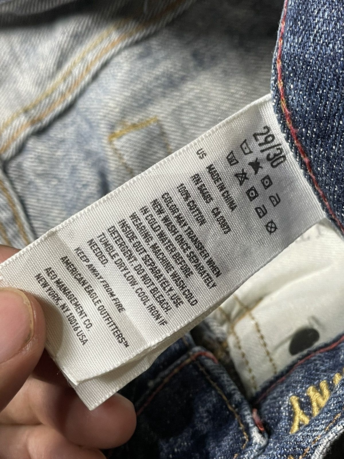 American Eagle Outfitters × Vintage American Eagle Outfitters Distressed Denim Jeans (92) Size US 30 / EU 46 - 9 Thumbnail