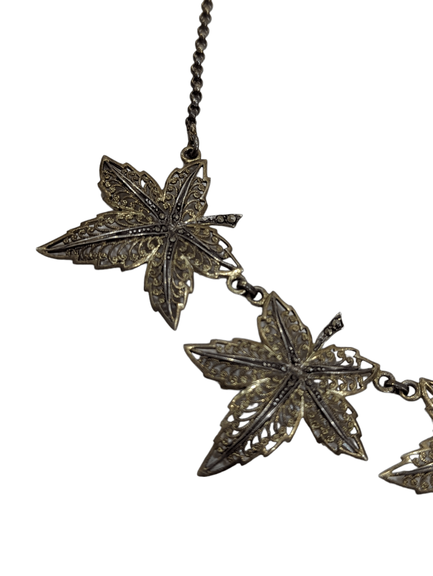 Jewelry Marijuana Weed Leaf Necklace Jewelry Hippie Peace Bob Marley Size ONE SIZE - 2 Thumbnail