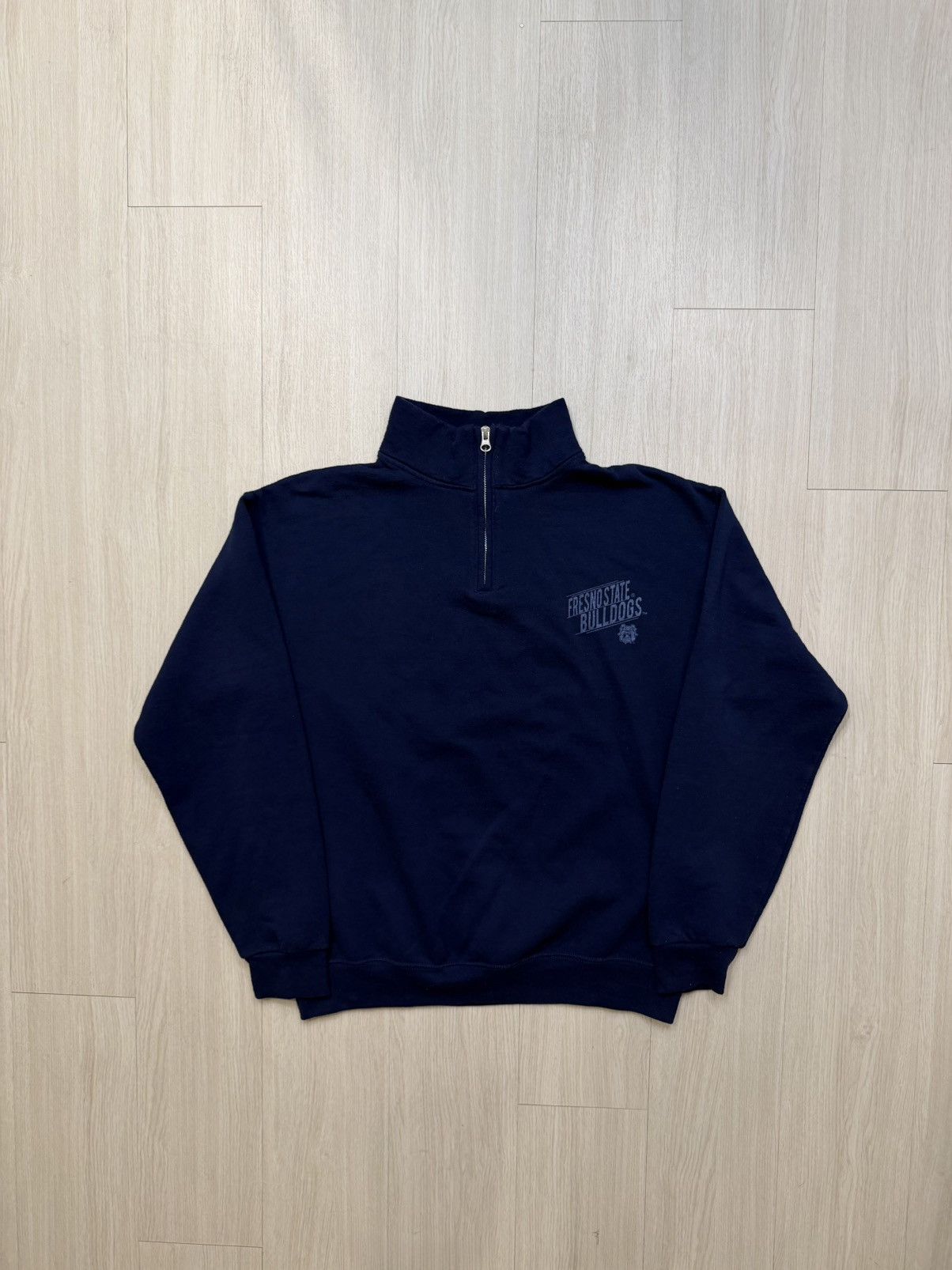 Jerzees Fresno State Vintage Quarter Zip Pullover Jacket Size US M / EU 48-50 / 2 - 1 Thumbnail