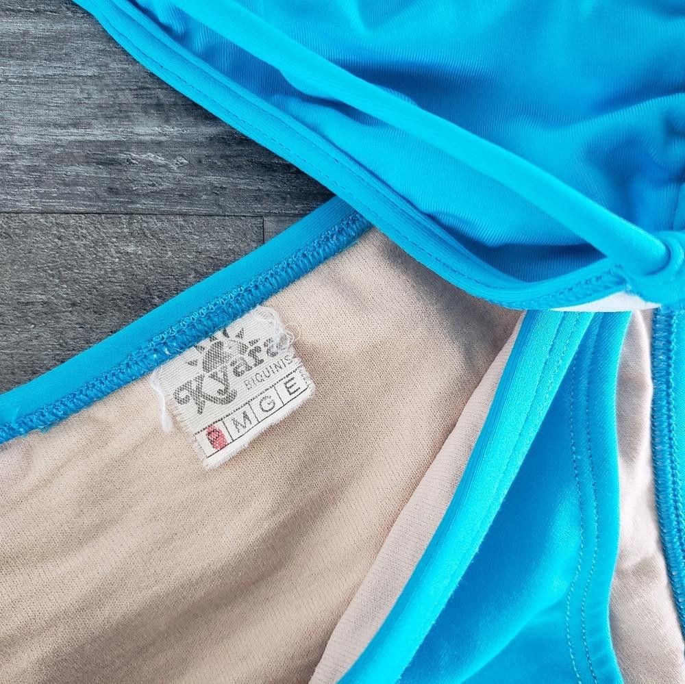 Designer Blue Basic Kyara Bikini Set Size ONE SIZE - 3 Thumbnail