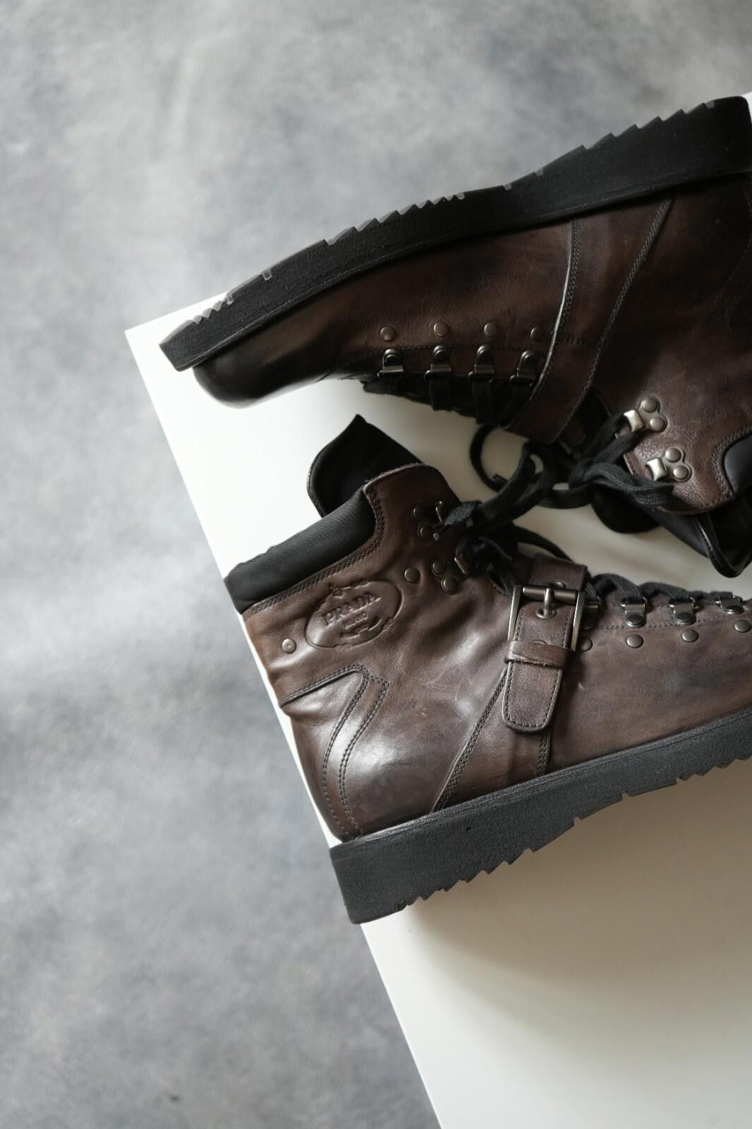 Prada NEW FW2011 Prada Hiking Buckle Trimmed Men Boots US9.5 Size US 9.5 / EU 42-43 - 5 Thumbnail