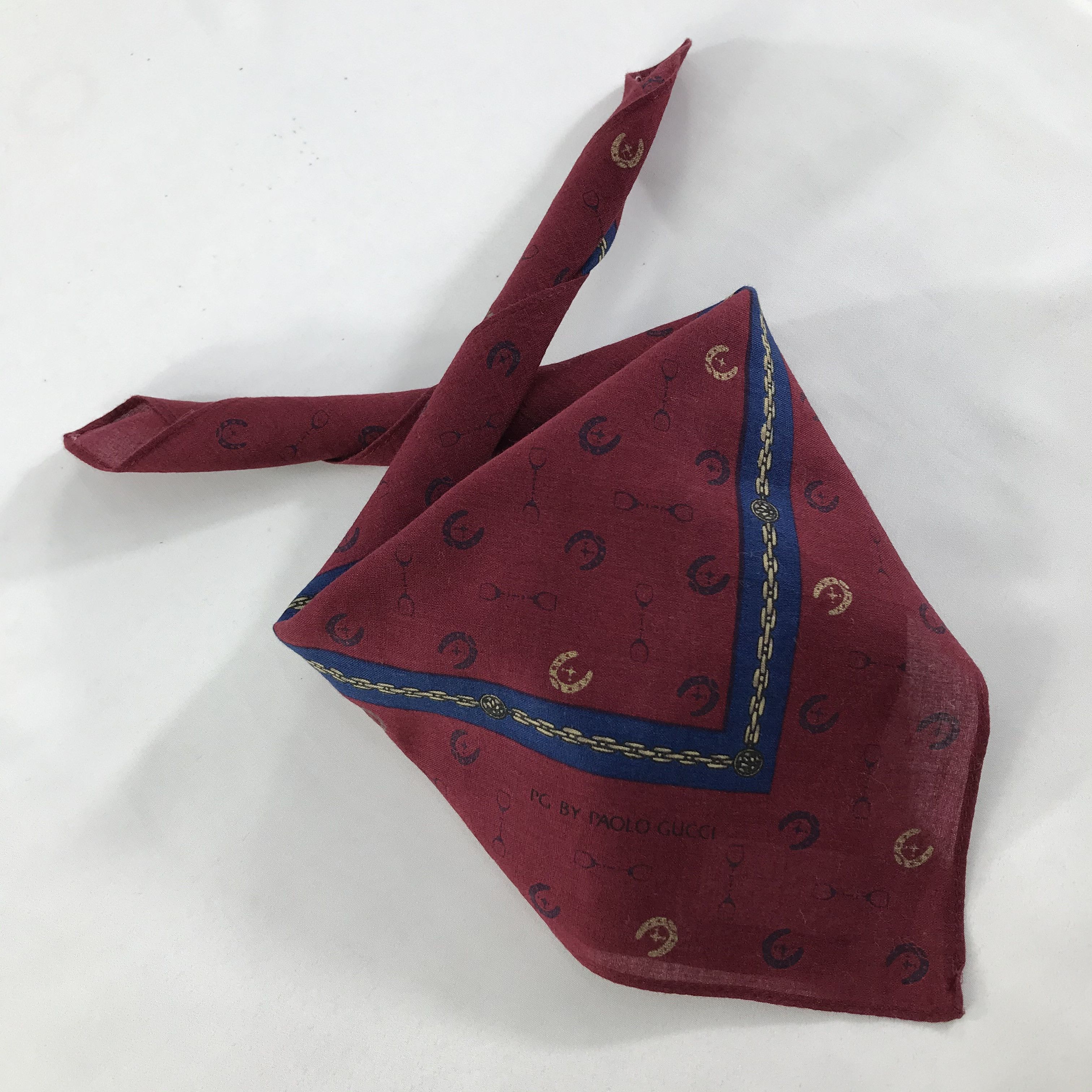 Paolo Gucci × Vintage Paolo Gucci Bandana / Handkerchief / Neckerchief - S1216 Size ONE SIZE - 4 Thumbnail