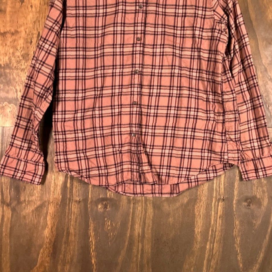 Uniqlo VINTAGE Uniqlo Womens Shirt Brown Plaid Flannel Button-Up Long Sleeve 100% Cotton Small Size S / US 4 / IT 40 - 3 Thumbnail